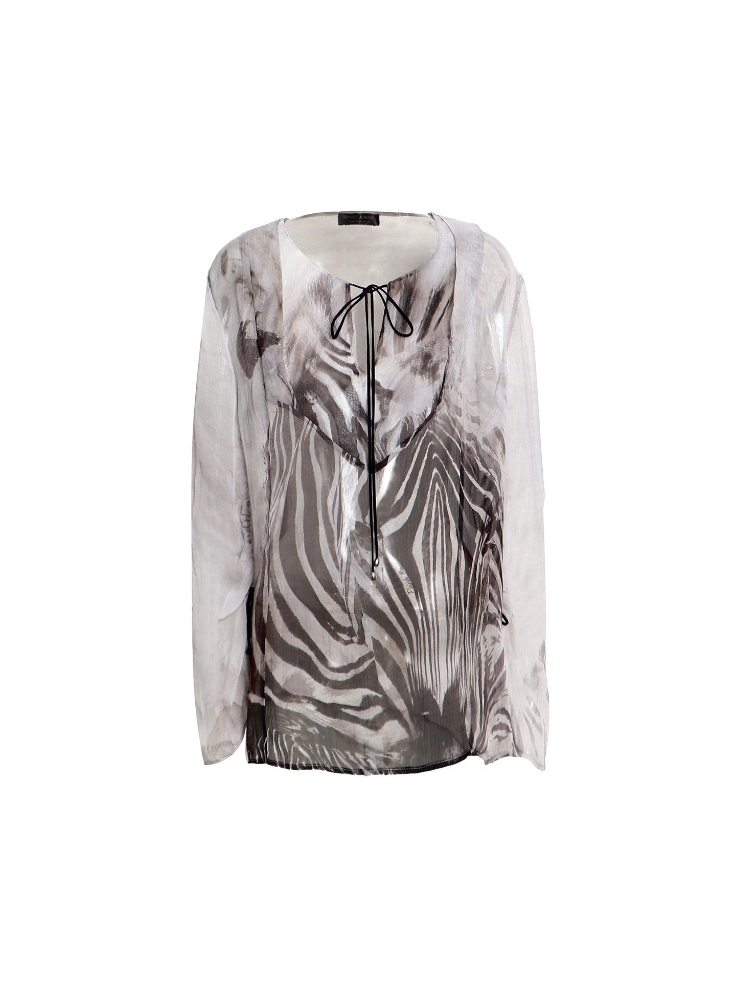Flowers_birds_Market_Zebra_Print_Tie_Ruched_V-neck_Women&