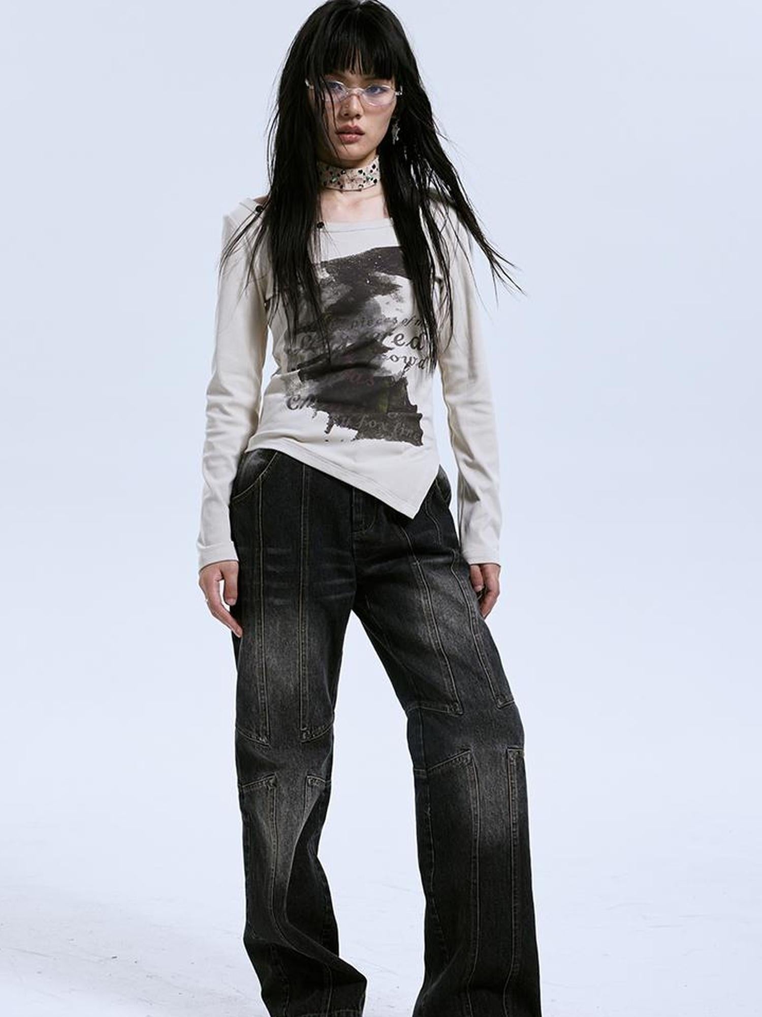 MOMSYCAN FOX LINE Freedom Chaser Asym Tee