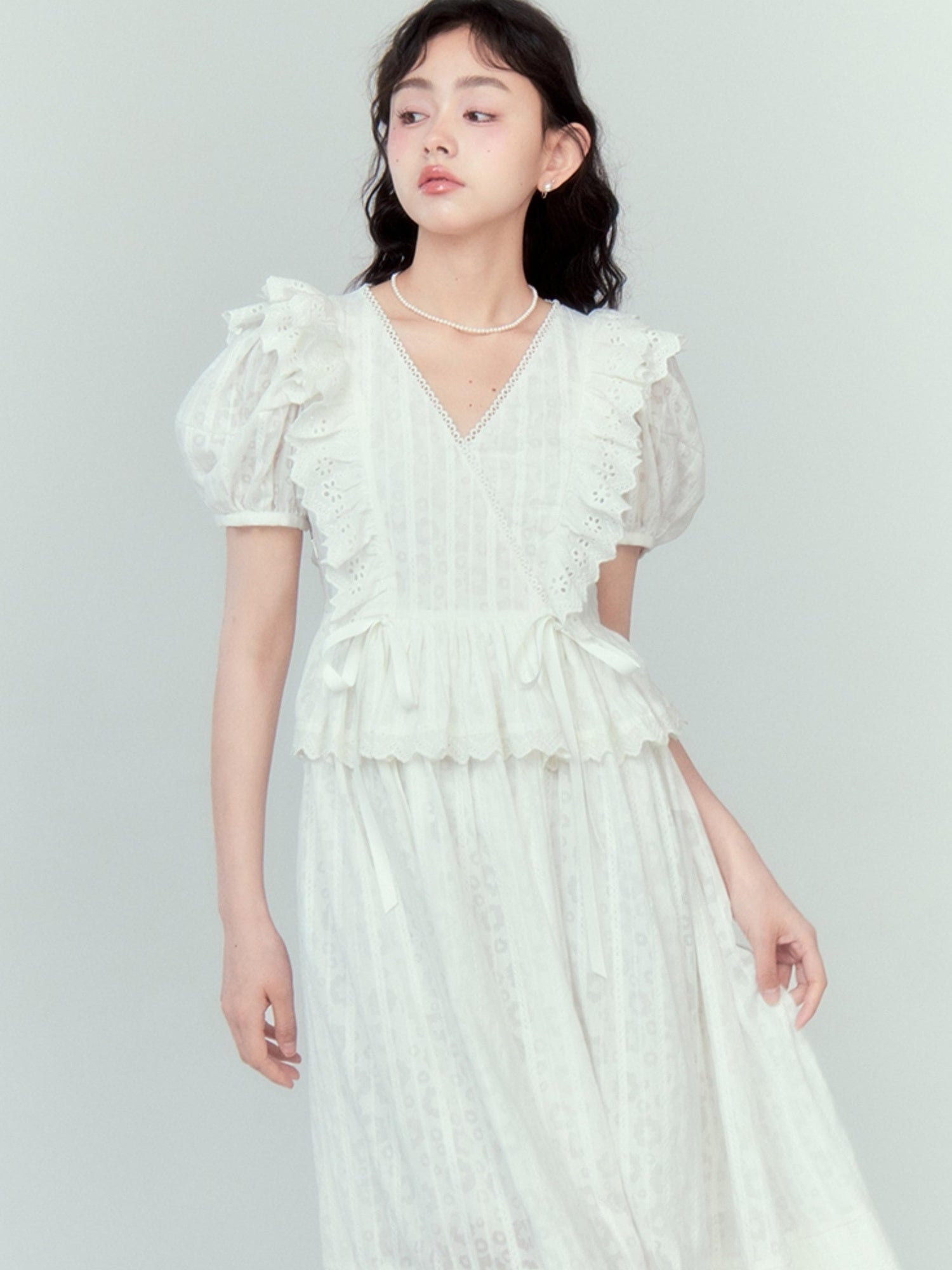 DIDDI MODA French Floral Lace Princess Dress