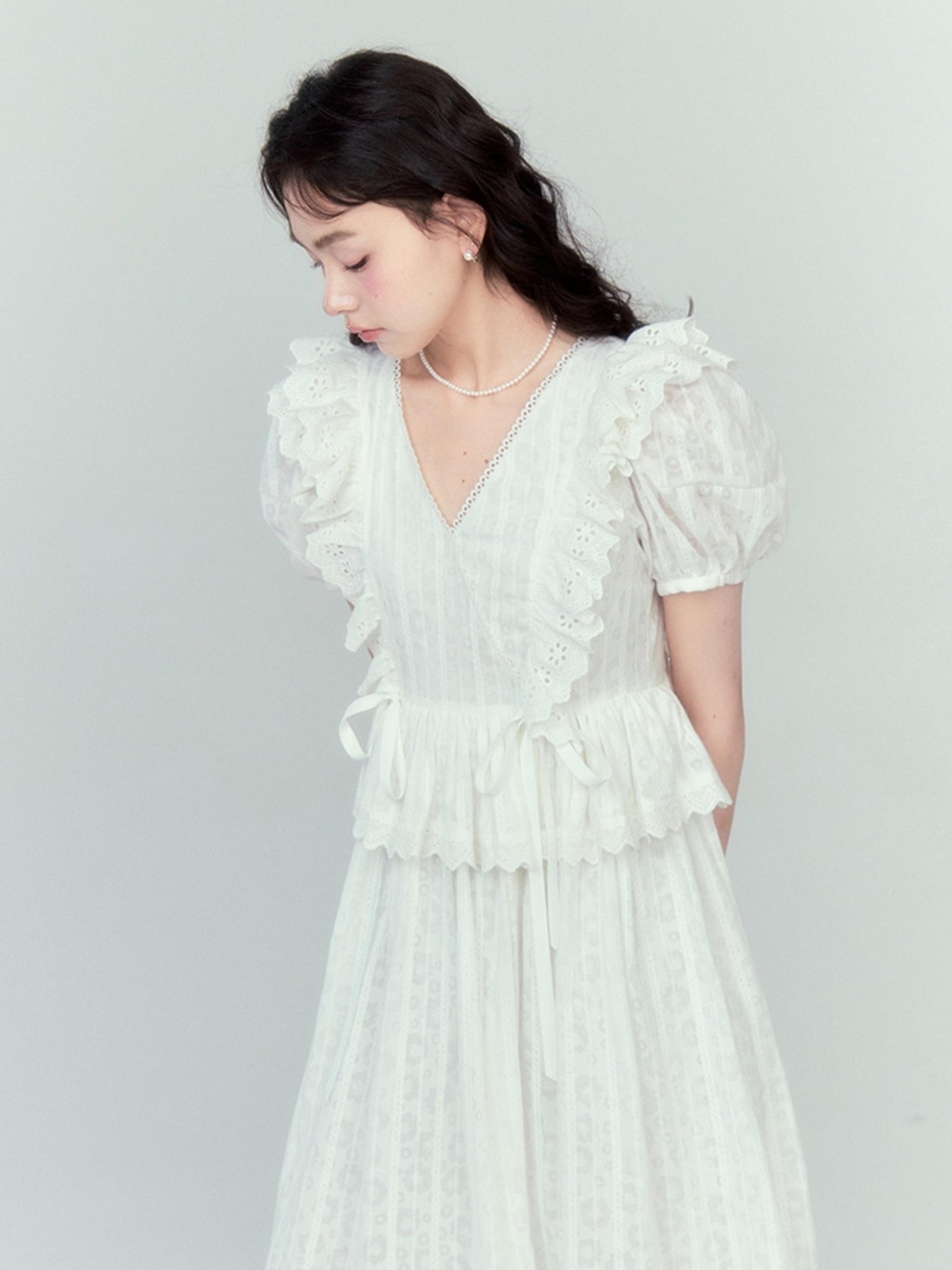 DIDDI MODA French Floral Lace Princess Dress