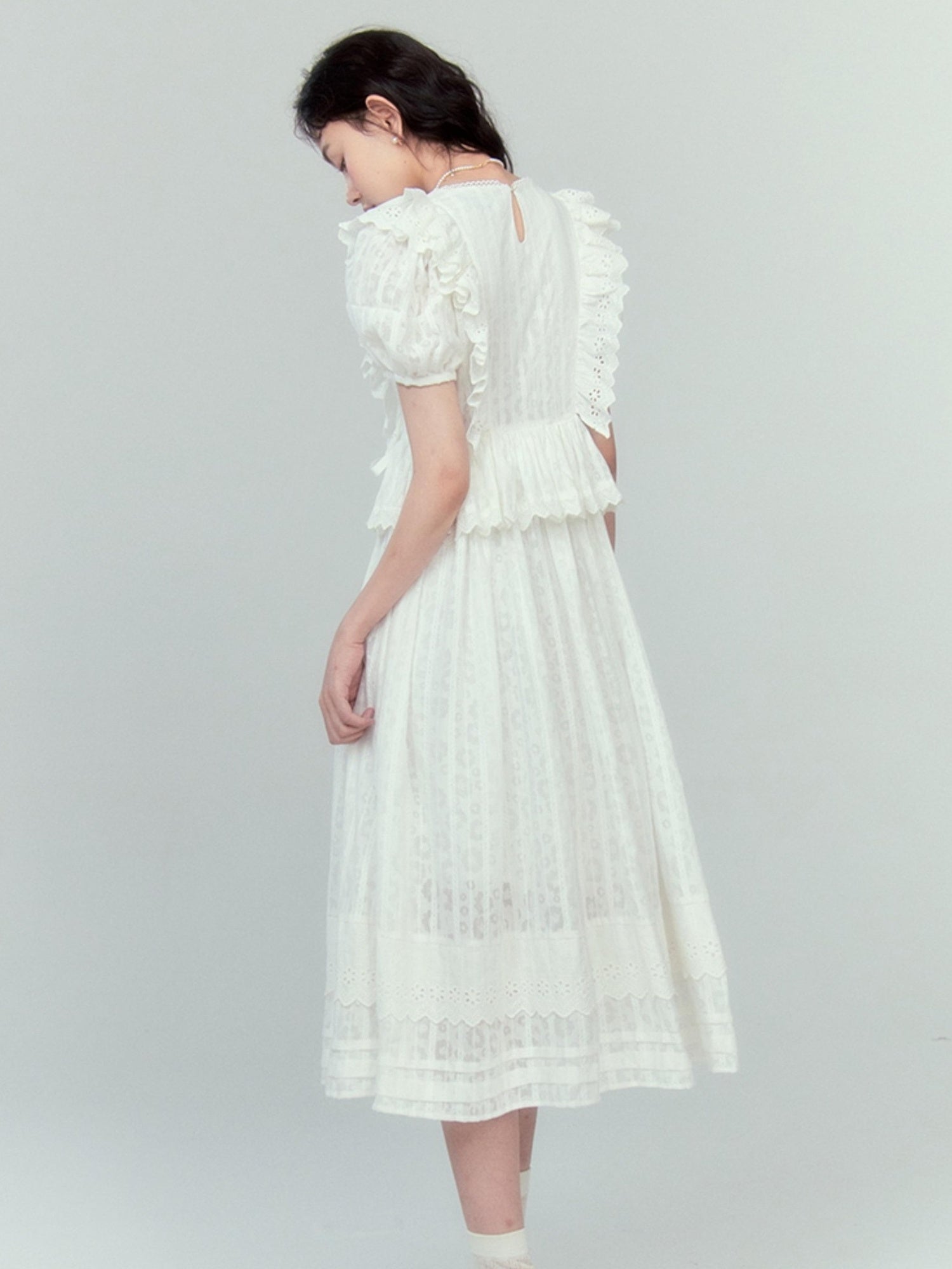 DIDDI MODA French Floral Lace Princess Dress