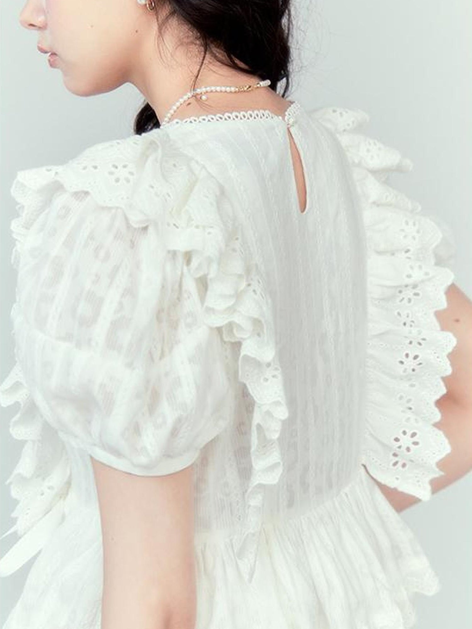 DIDDI MODA French Floral Lace Princess Dress