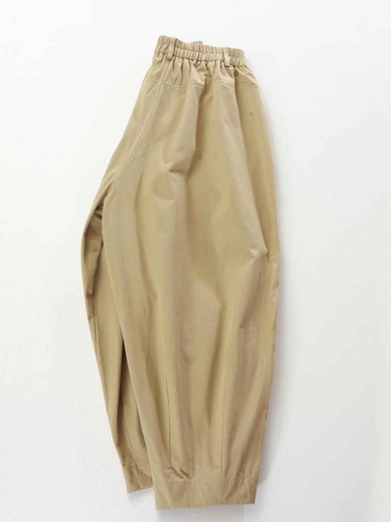 Sweet Mi French Style High Waisted Tapered Trousers With Elastic Waist