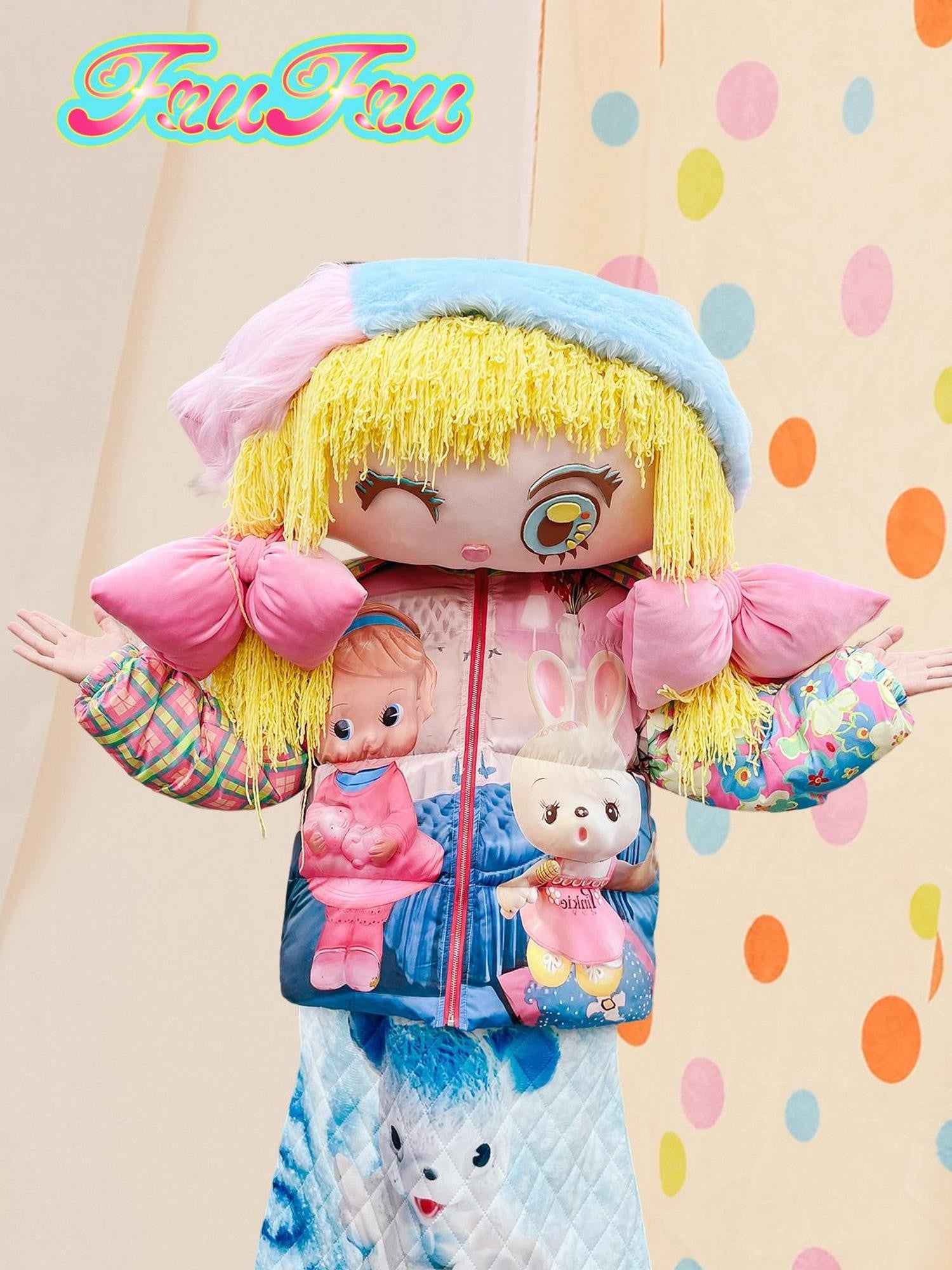 Frufru Gulu Colorful Cartoon Print Mid Length Women&