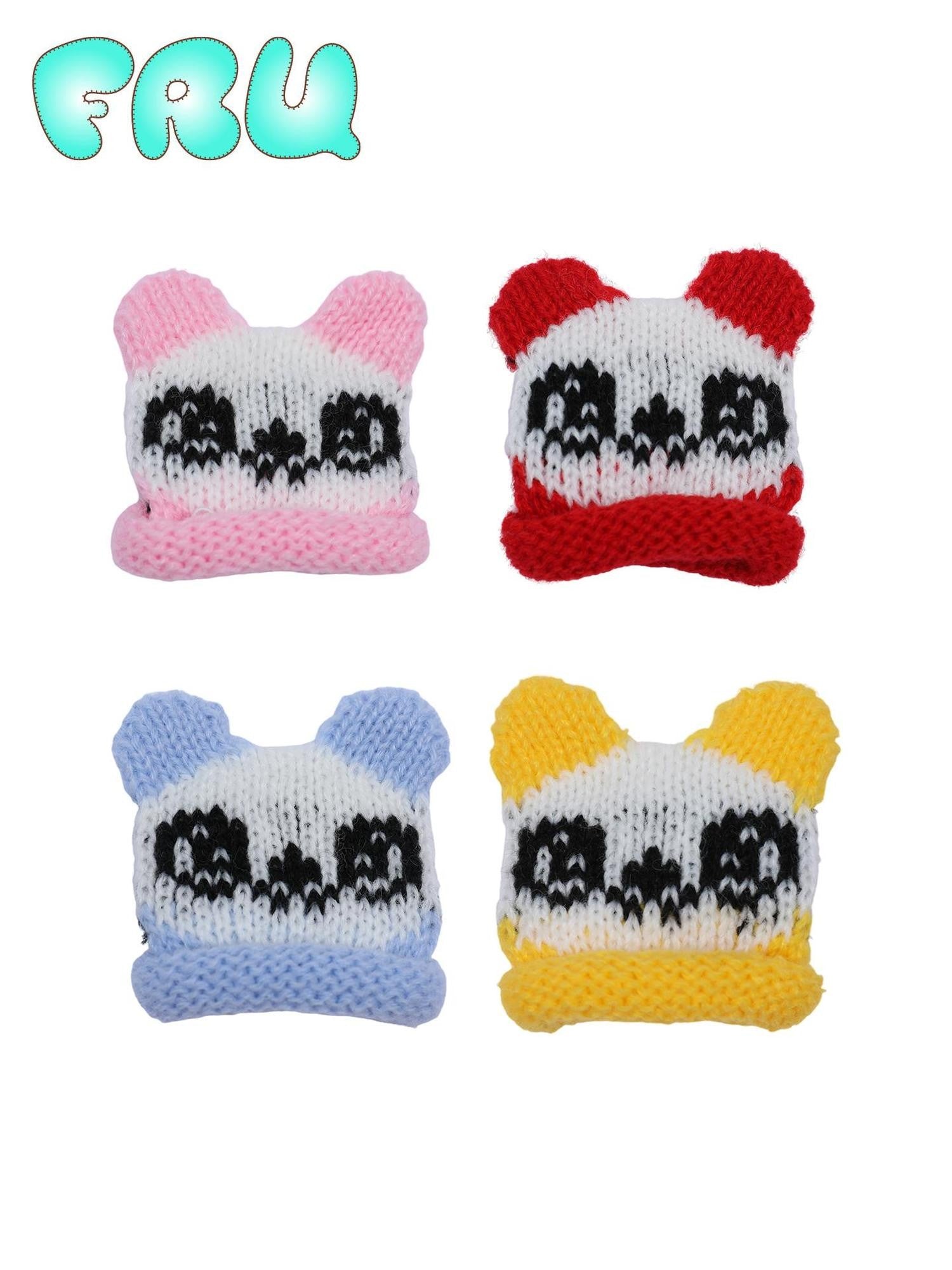Frufru Gulu Cute Handmade Knit Bear Side Clip Women&