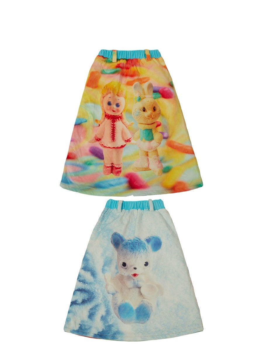 Frufru_Gulu_Double_Sided_Cartoon_Print_Quilted_A_Line_Women&