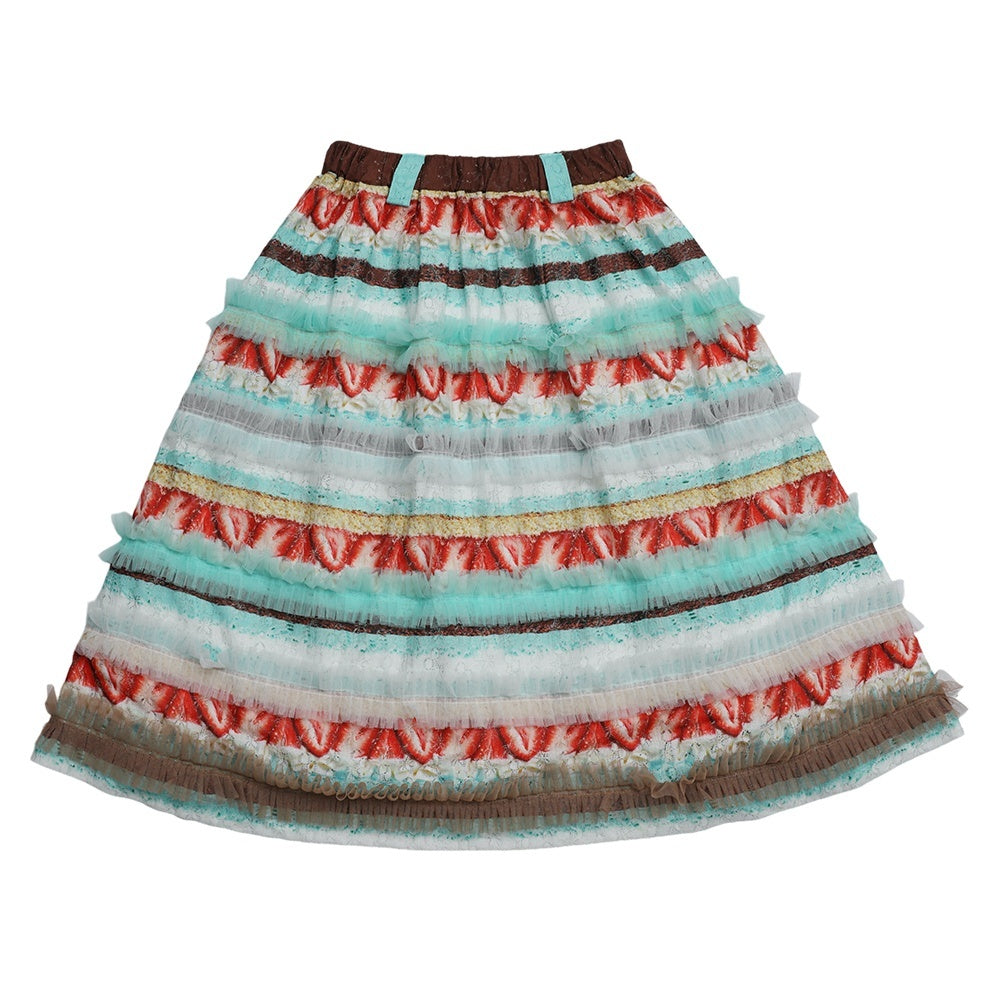 Frufru_Gulu_Mint_Chocolate_Lace_Trim_A_Line_Printed_Women&