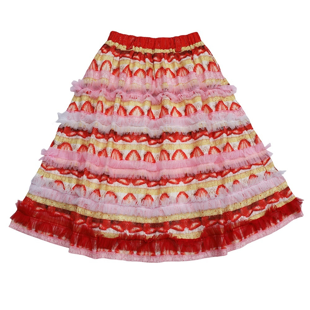 Frufru_Gulu_Mint_Chocolate_Lace_Trim_A_Line_Printed_Women&