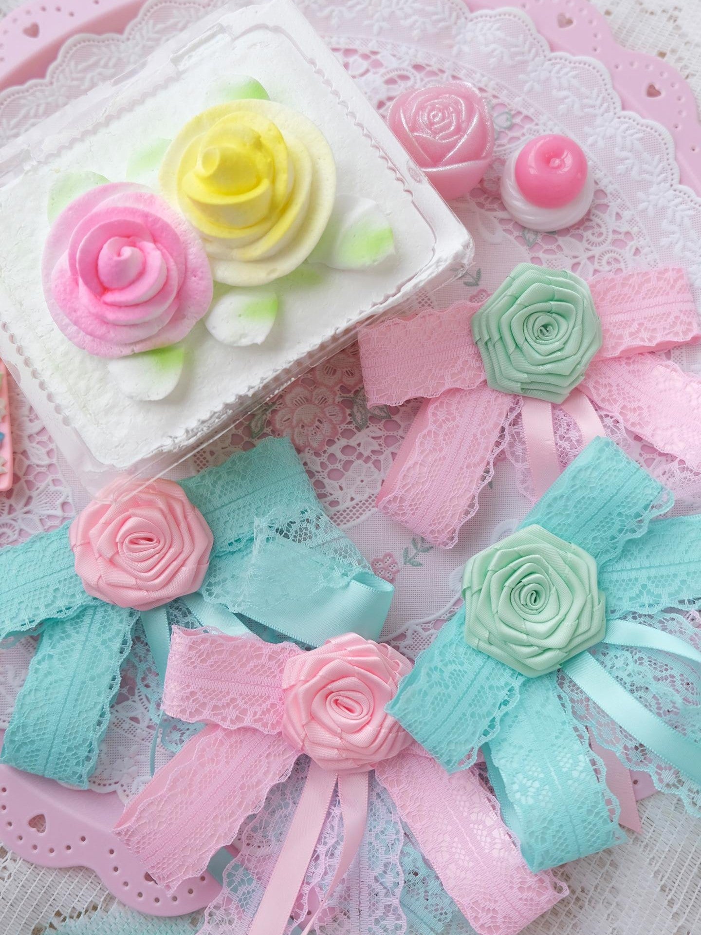 Frufru Gulu Rose Cafe Vintage Bow Side Clip Women&