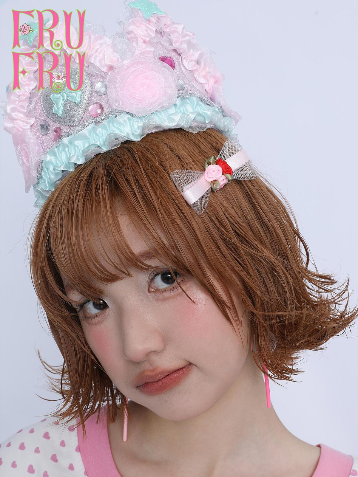 Frufru Gulu Vintage Rose Pink Butterfly Bow Women&