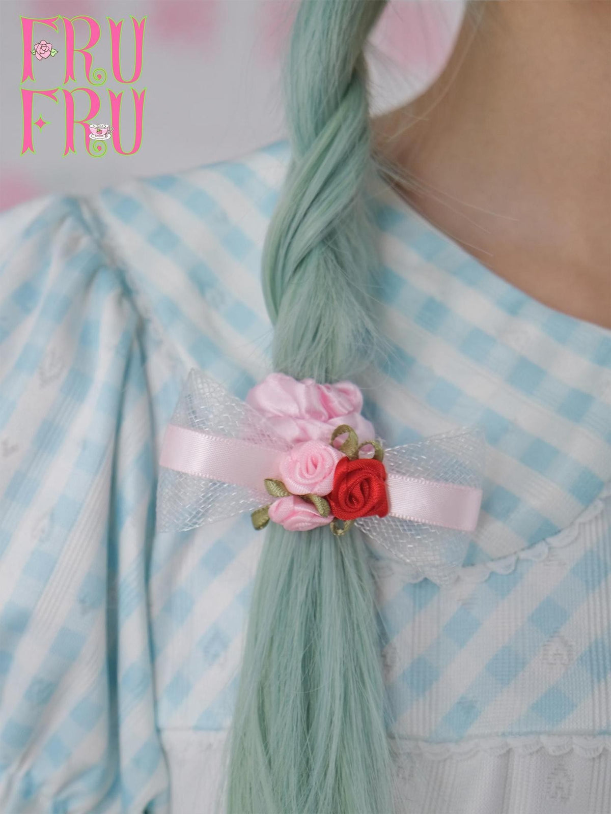 Frufru Gulu Vintage Rose Pink Butterfly Bow Women&