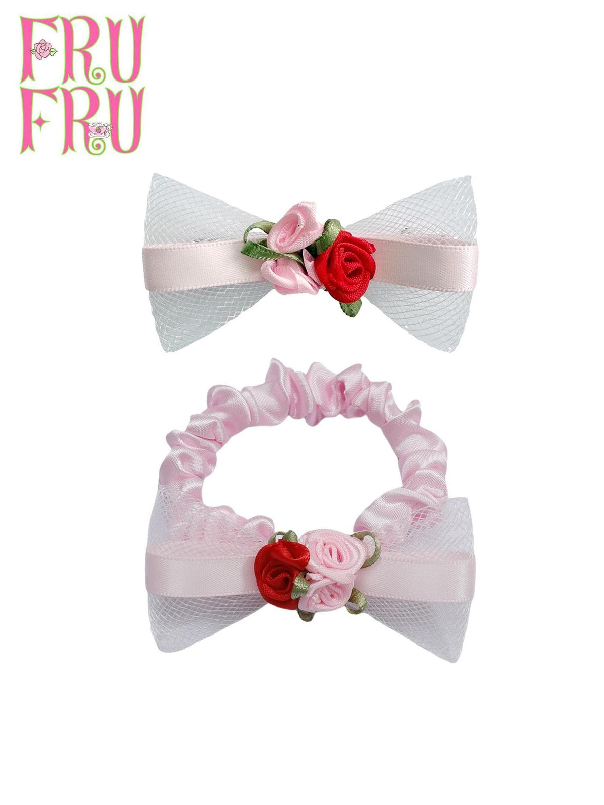 Frufru Gulu Vintage Rose Pink Butterfly Bow Women&