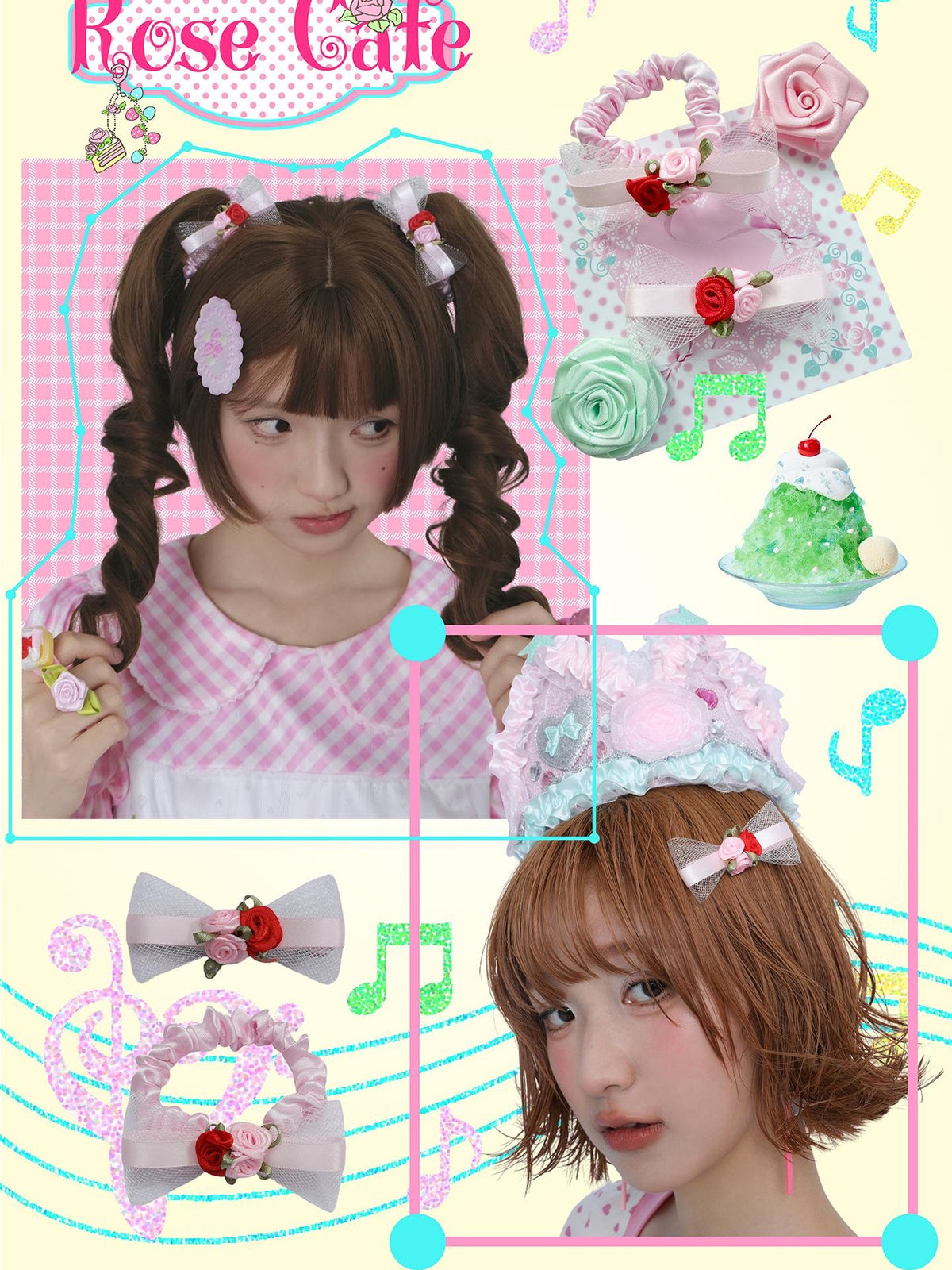 Frufru Gulu Vintage Rose Pink Butterfly Bow Women&