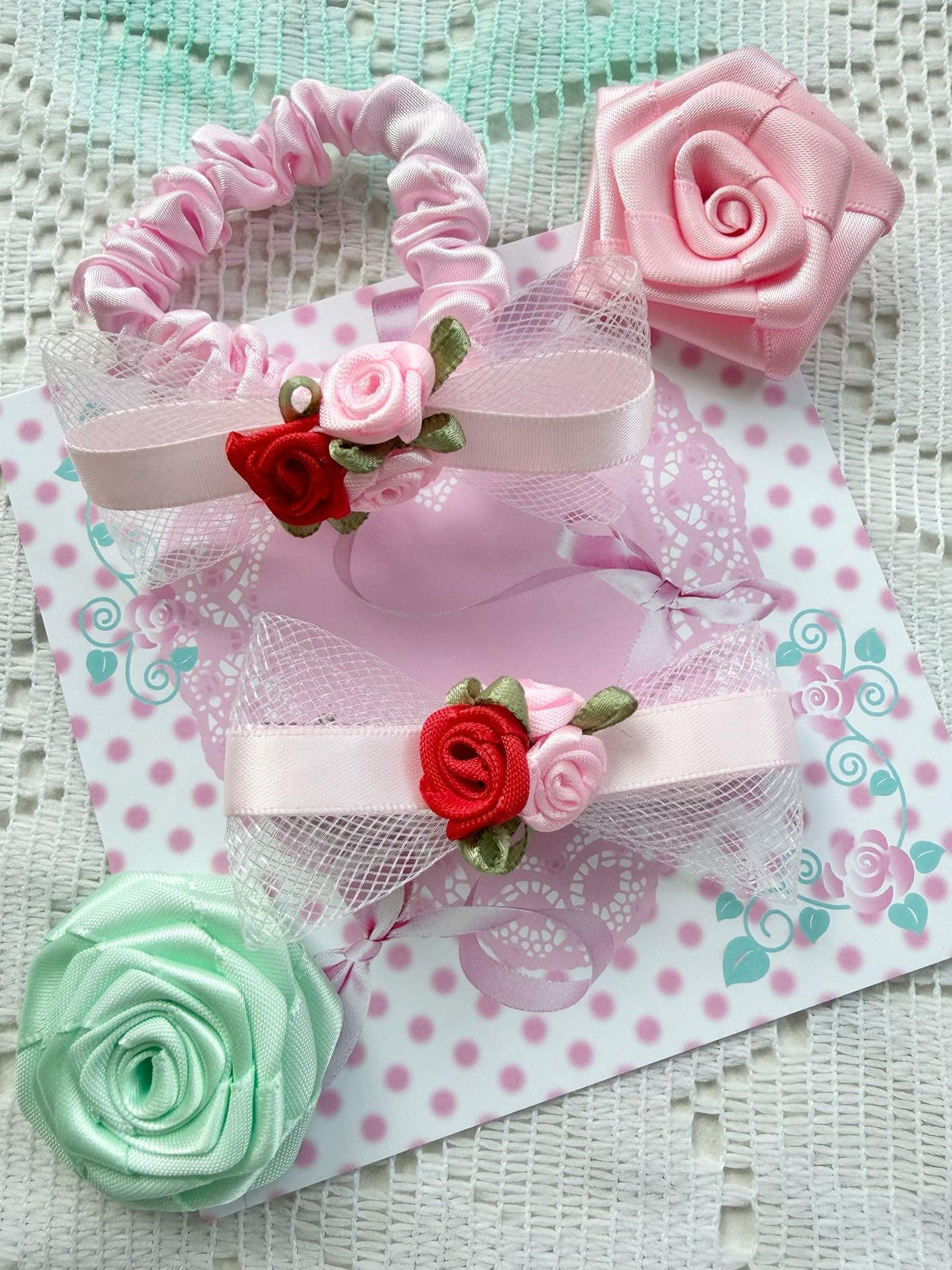 Frufru Gulu Vintage Rose Pink Butterfly Bow Women&