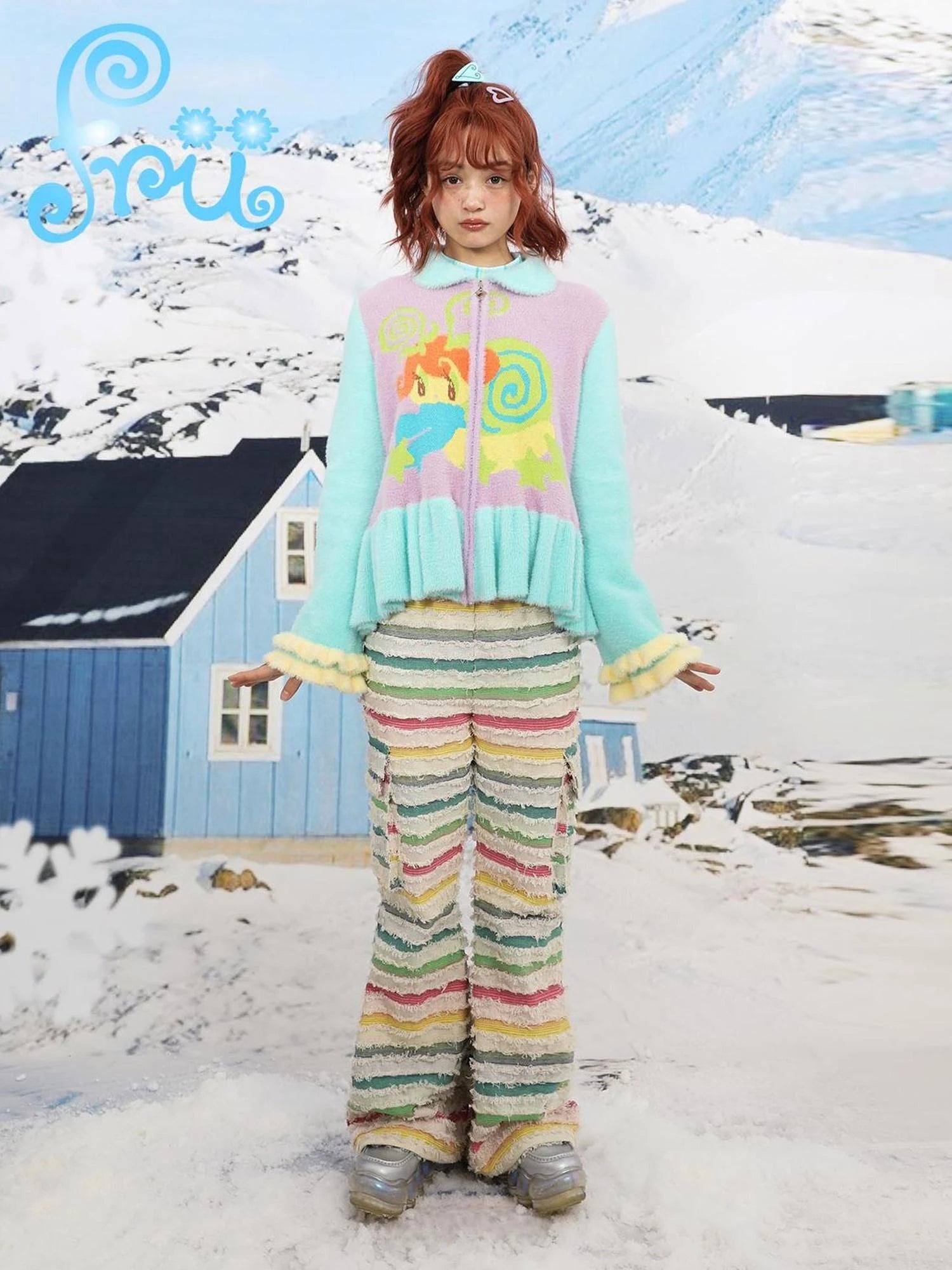 Frufru Gulu Winter Striped Jeans Millennium Contrast