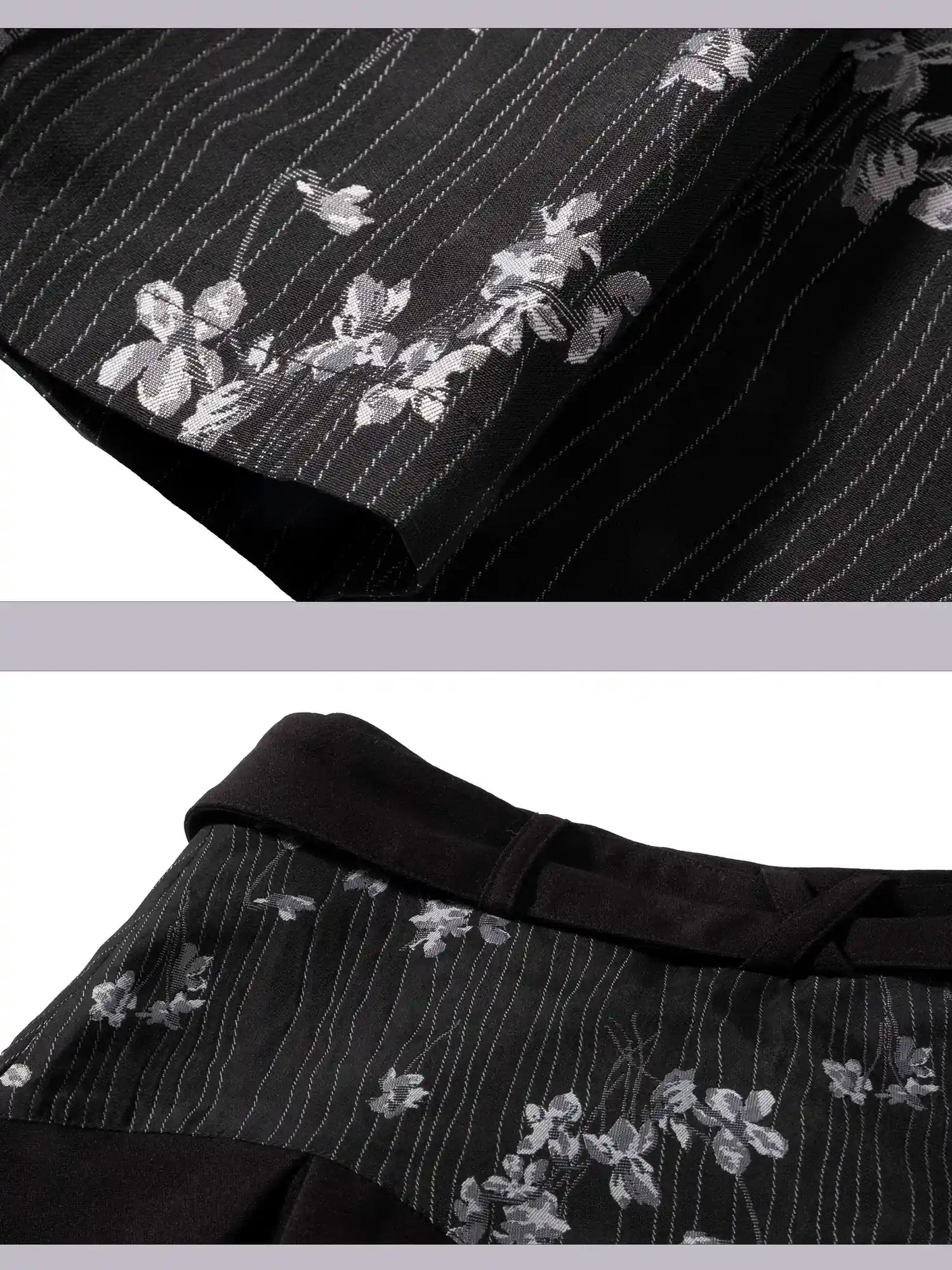 Deconstructed Punk A Line Skirt With Jacquard