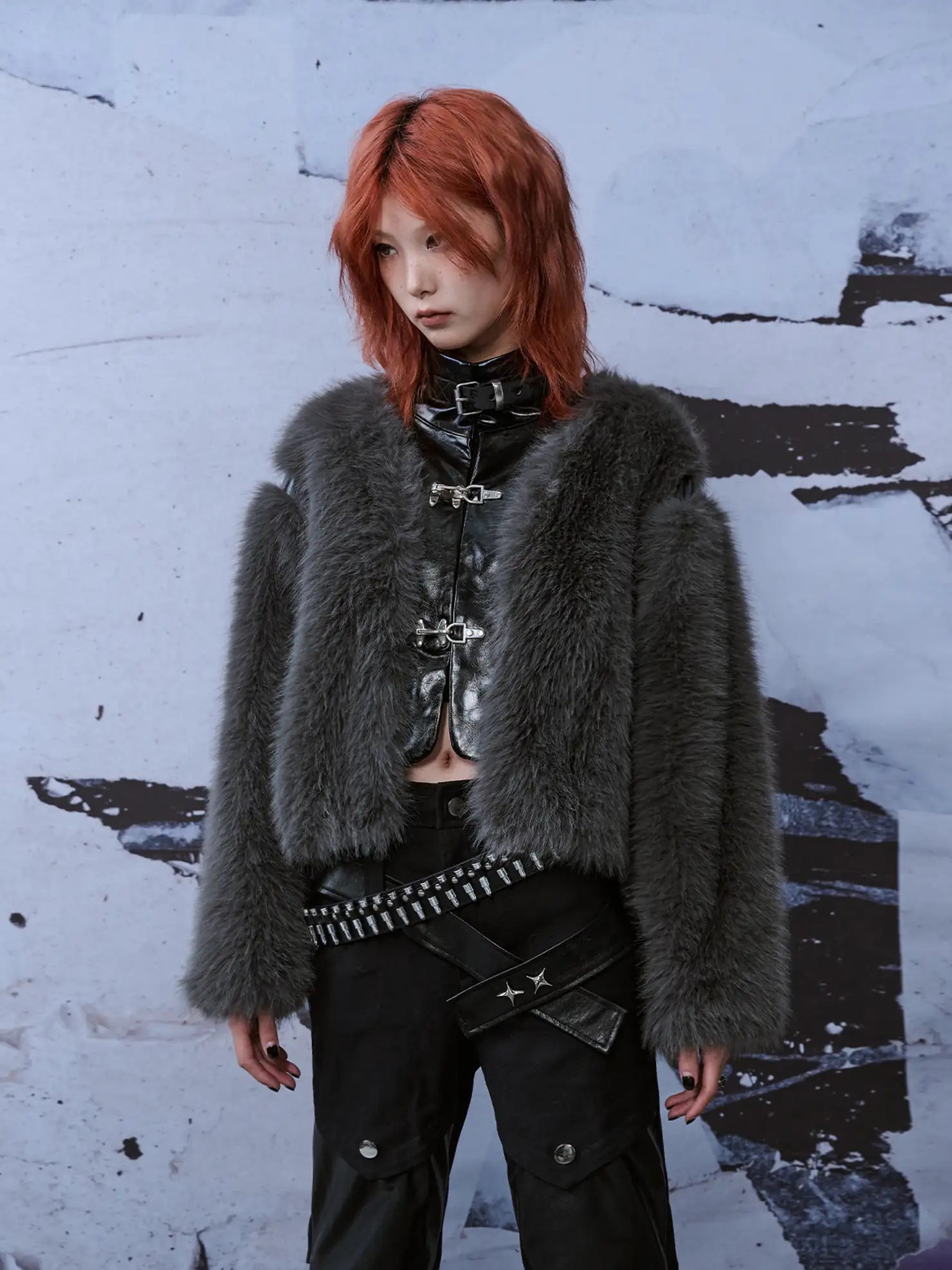 Frustration Garden Deconstructed Punk Fur Coat