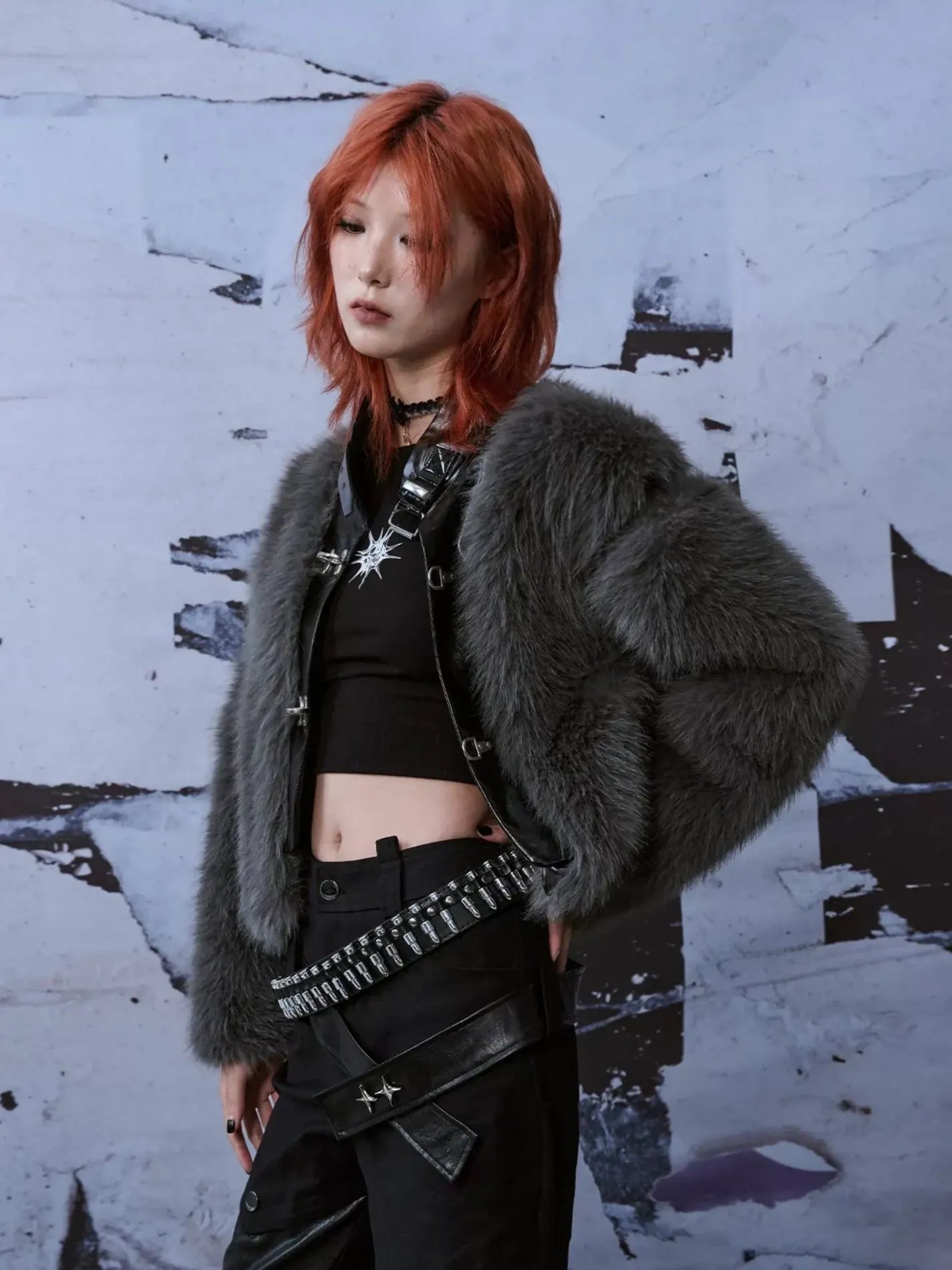 Frustration Garden Deconstructed Punk Fur Coat