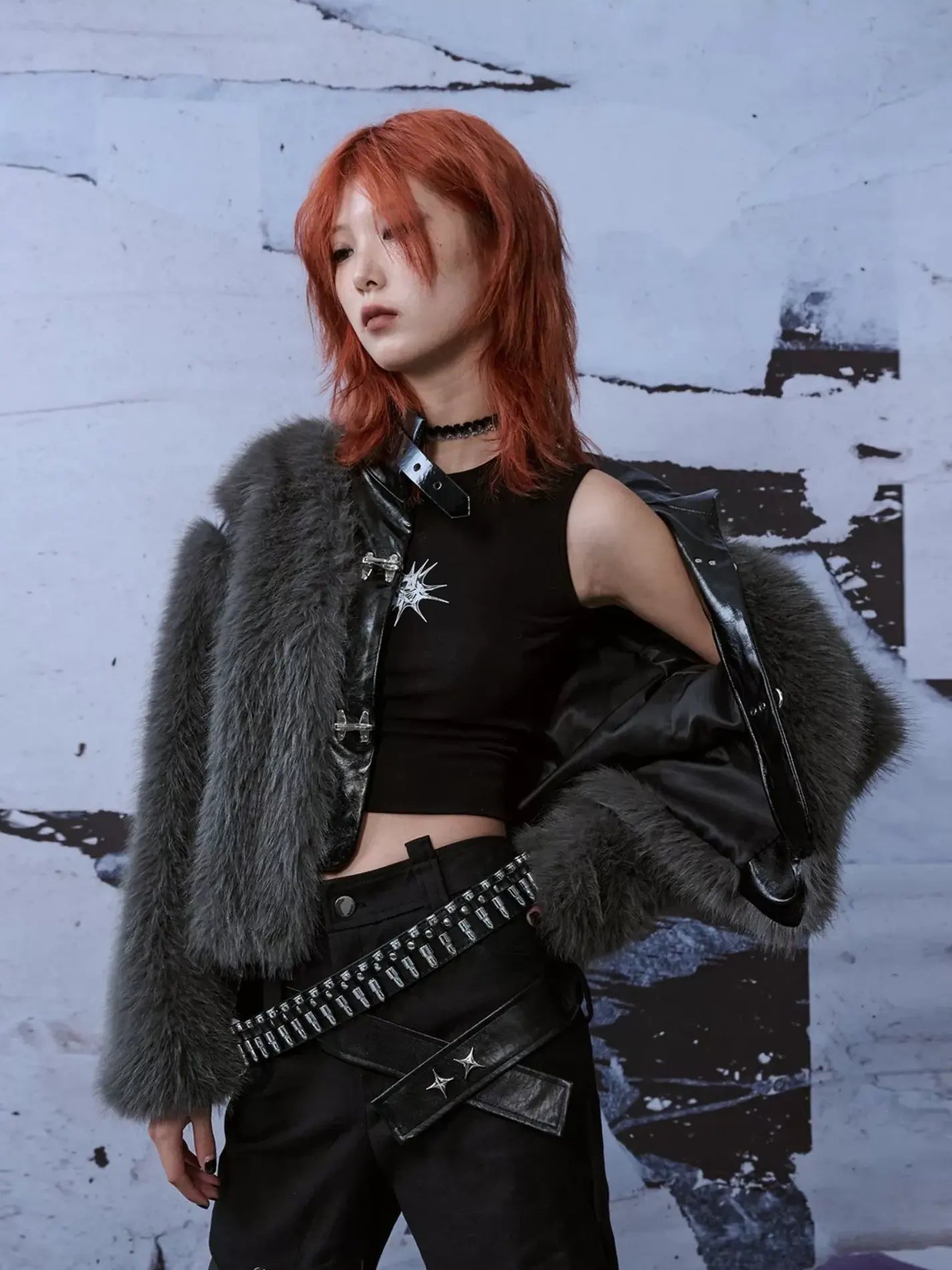 Frustration Garden Deconstructed Punk Fur Coat