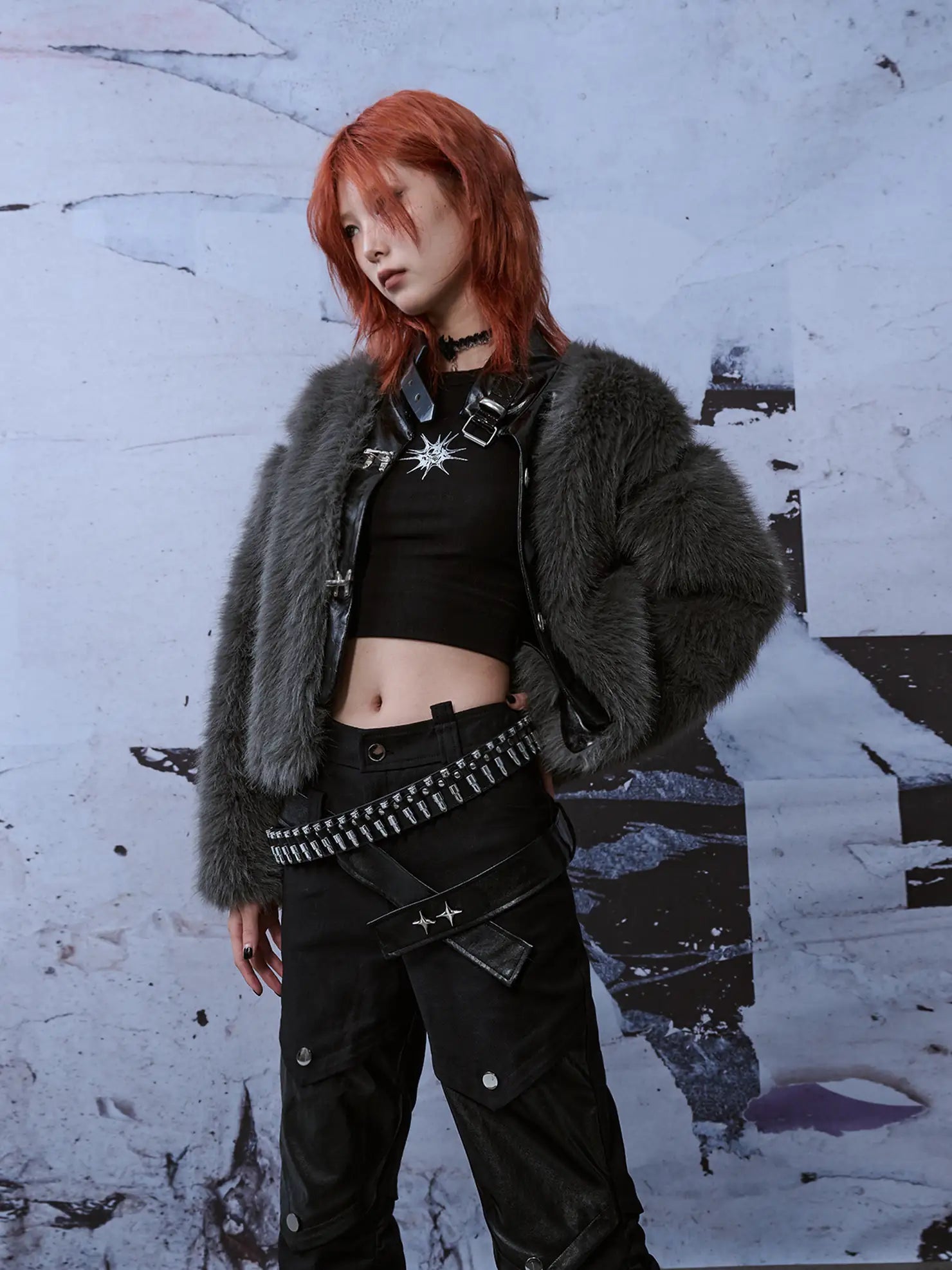 Frustration Garden Deconstructed Punk Fur Coat