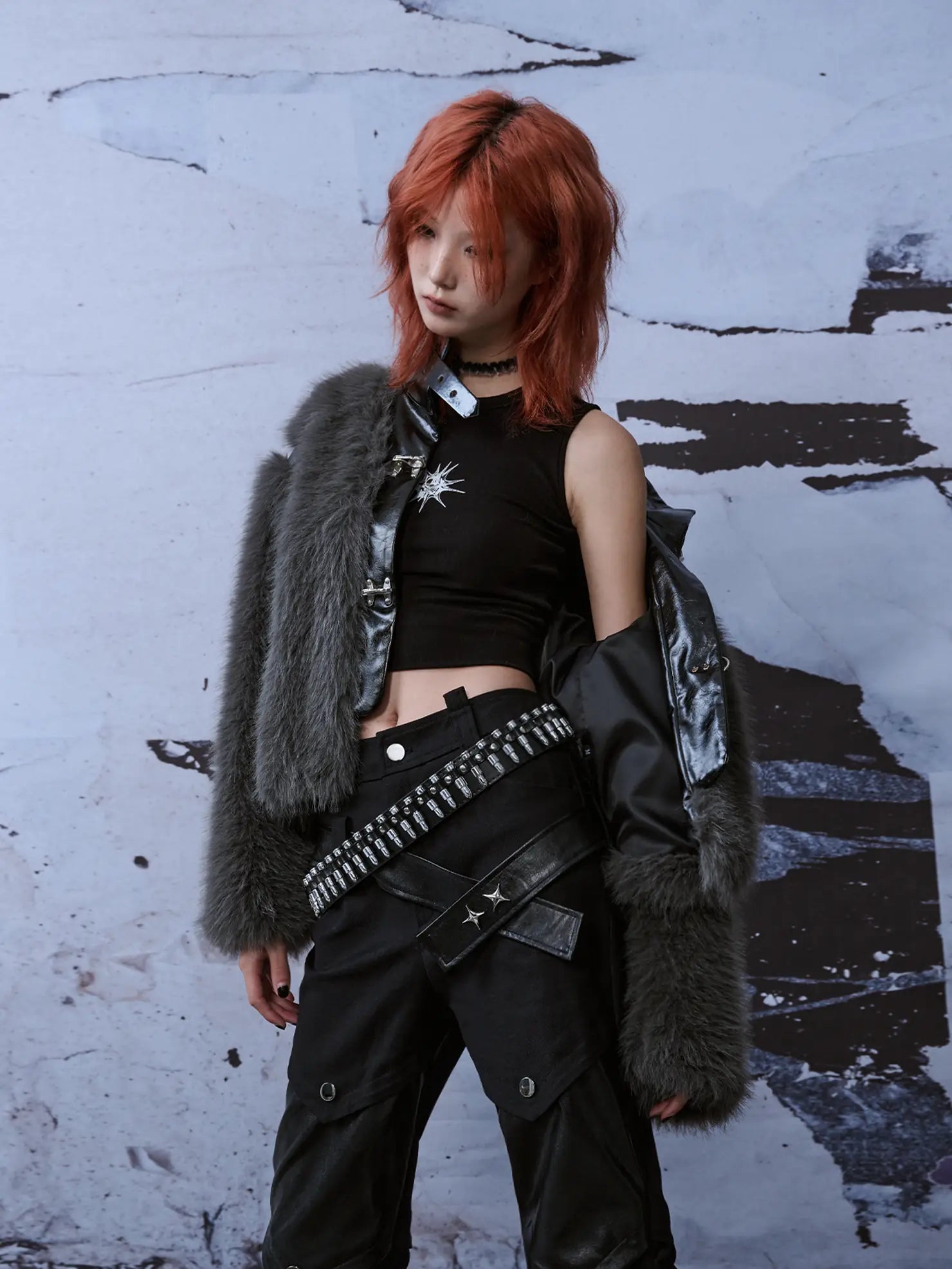 Frustration Garden Deconstructed Punk Fur Coat