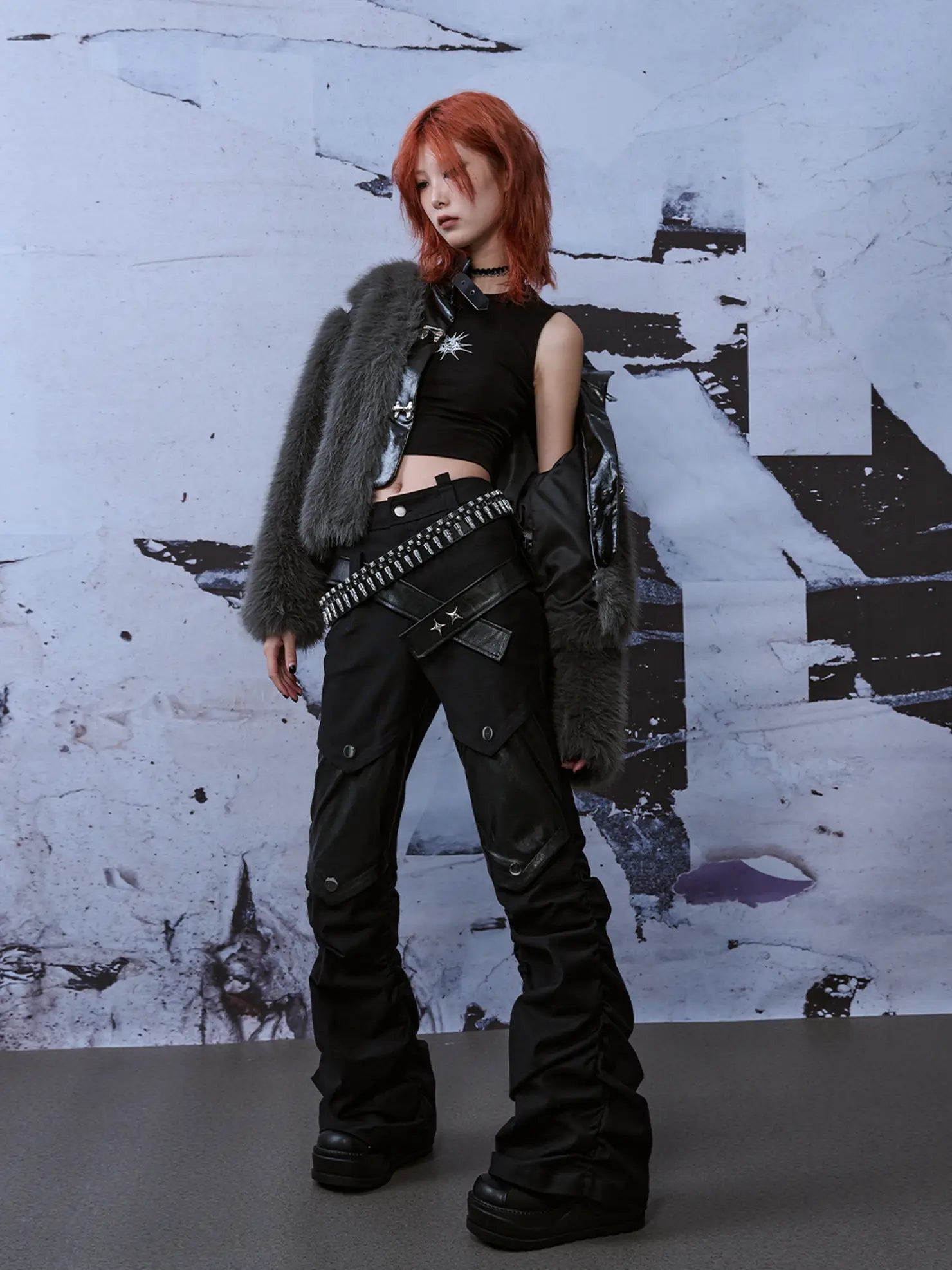 Frustration Garden Deconstructed Punk Fur Coat