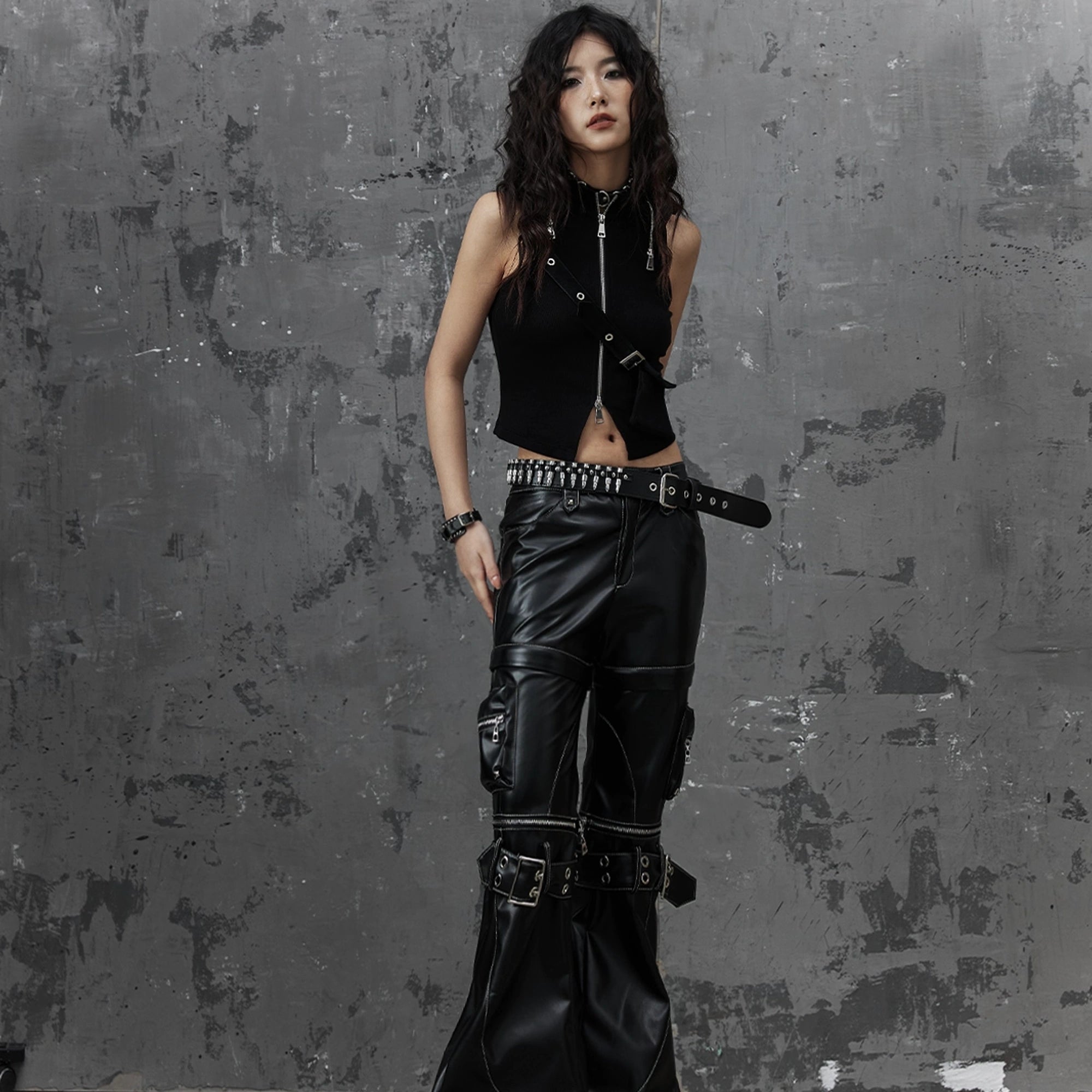 Frustration_Garden_Detachable_Metal_Punk_Flared_Leather_Pants_MISSTT