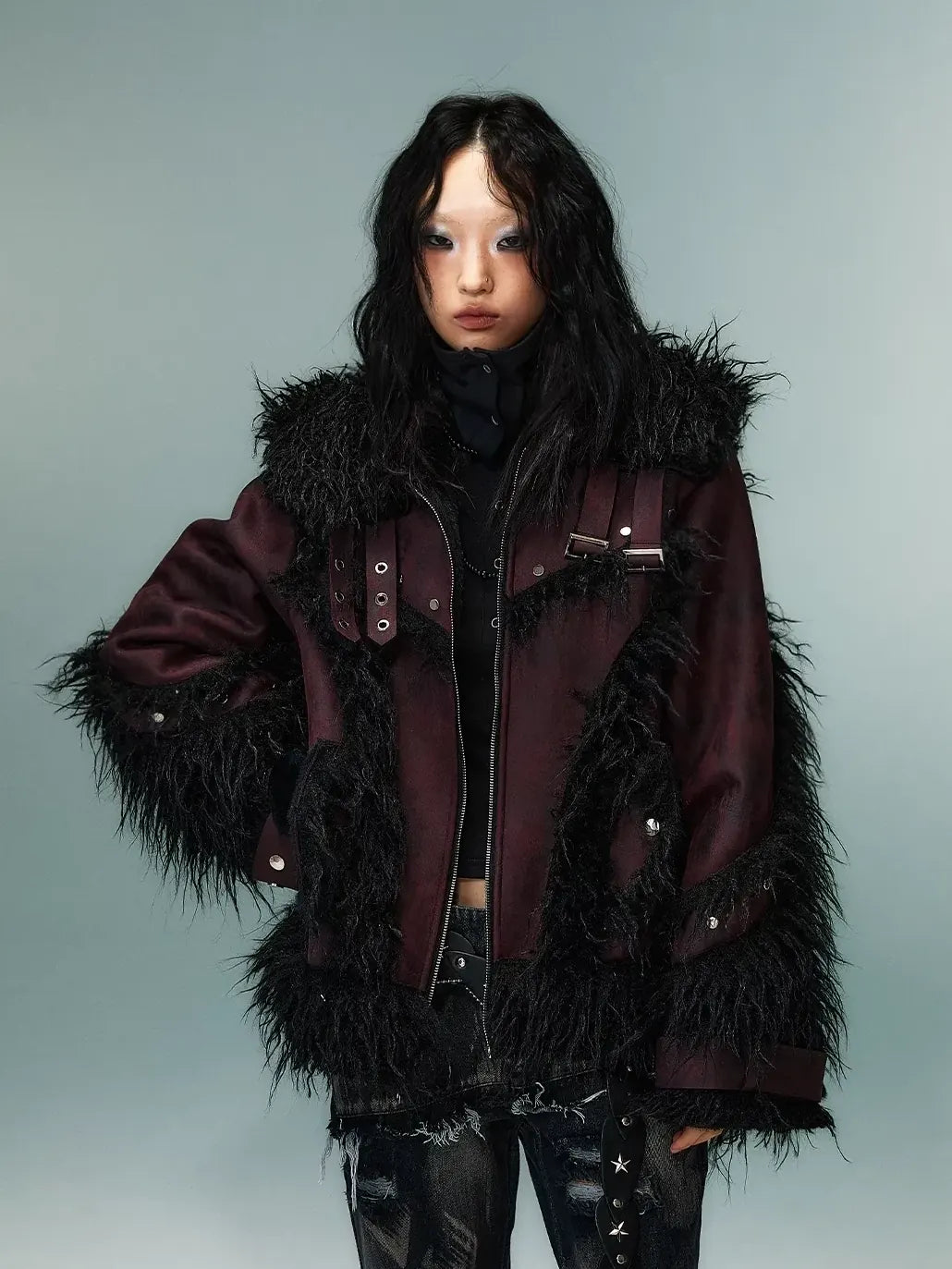 Frustration Garden Heavywork Punk Shearling Coat