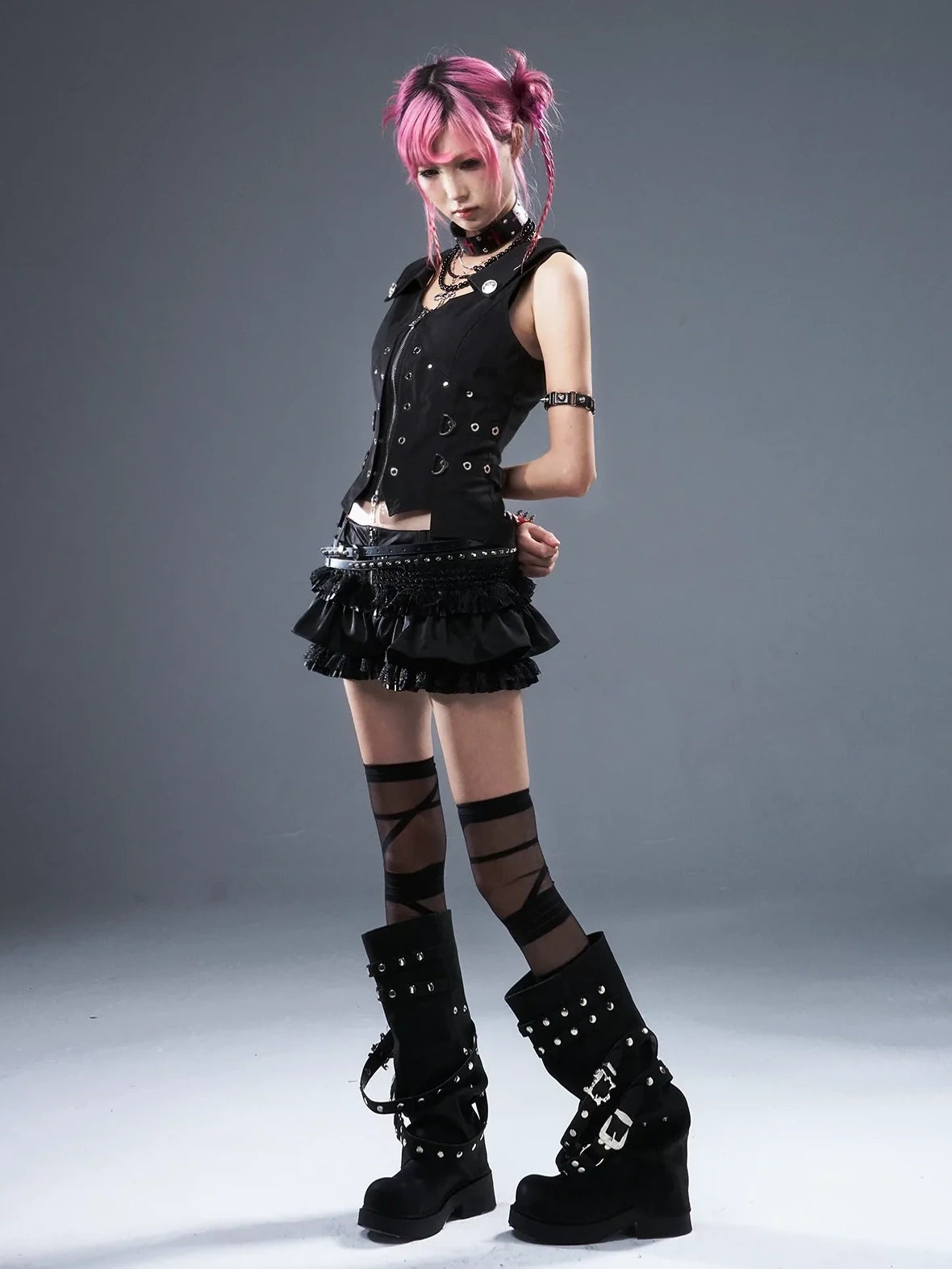 Punk Lace Ballet Flounce Low Waist Bloom Shorts