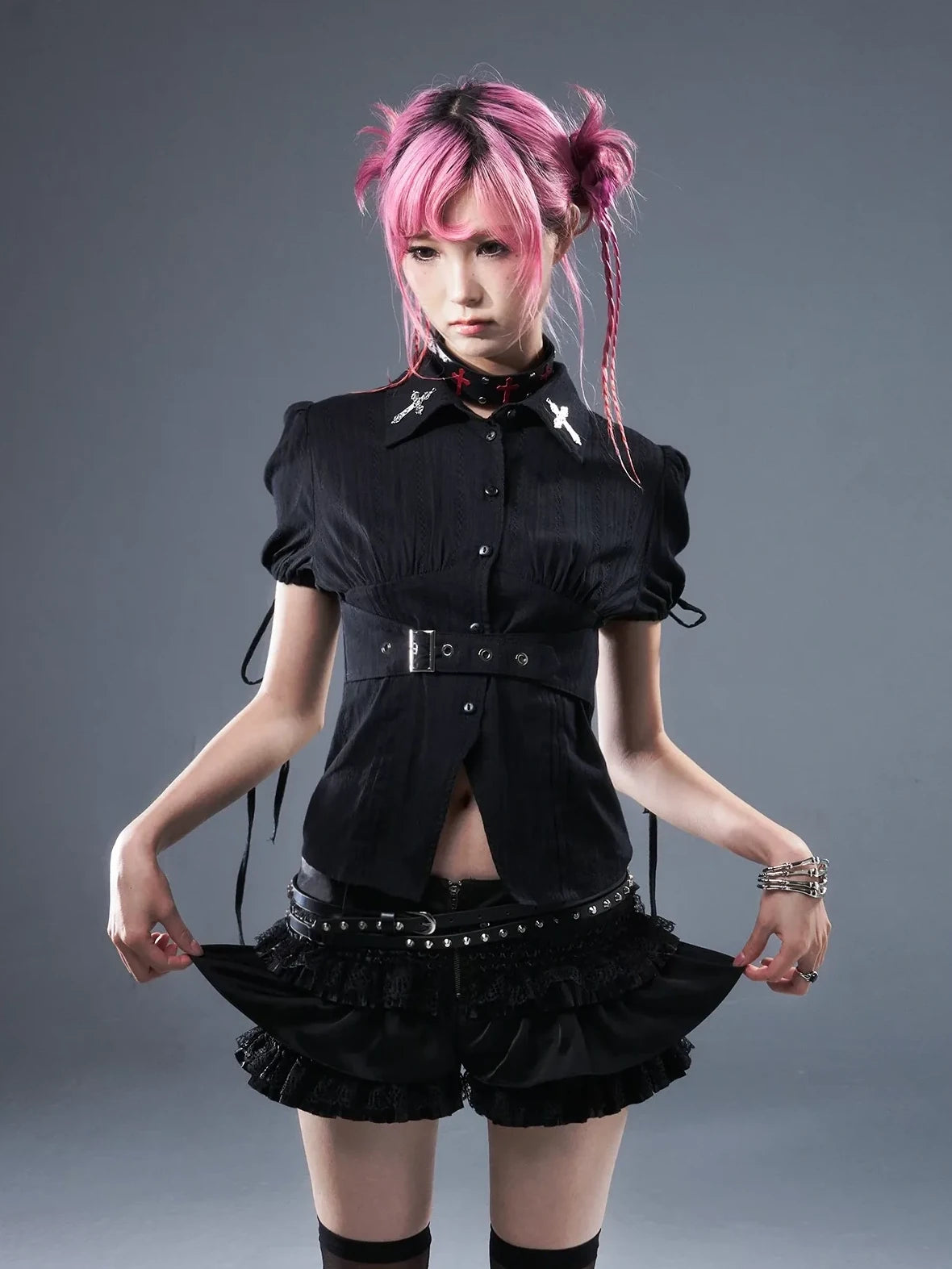 Punk Lace Ballet Flounce Low Waist Bloom Shorts