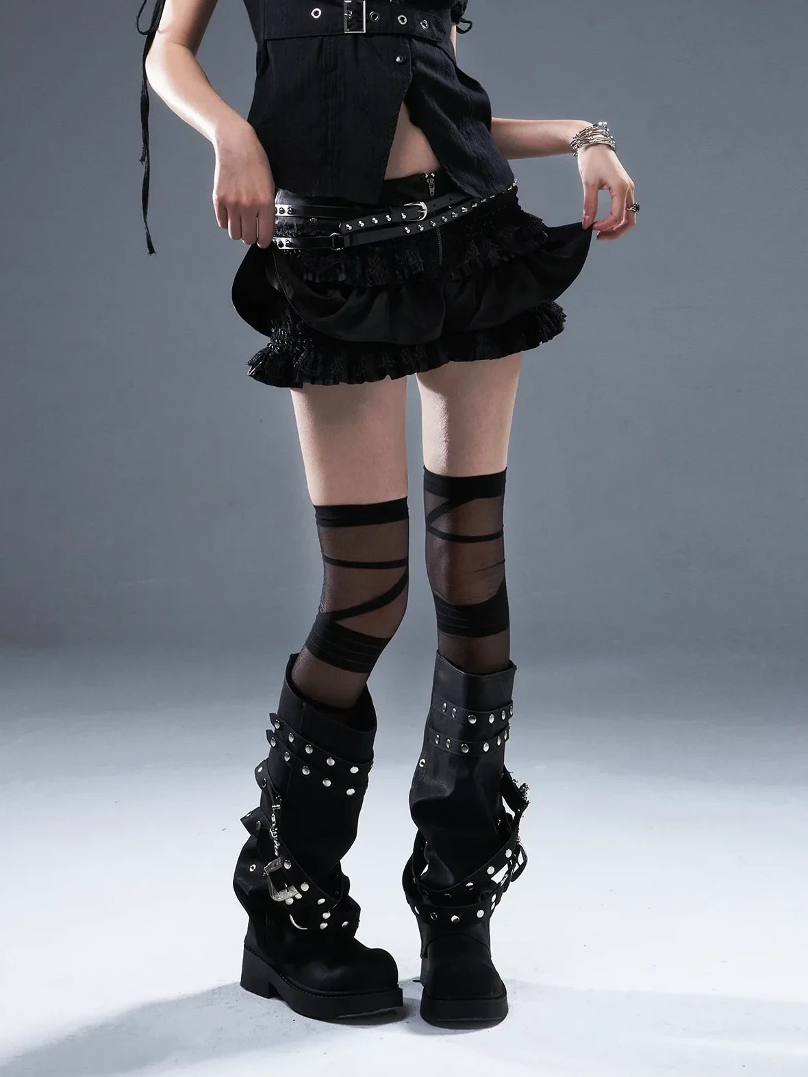 Punk Lace Ballet Flounce Low Waist Bloom Shorts