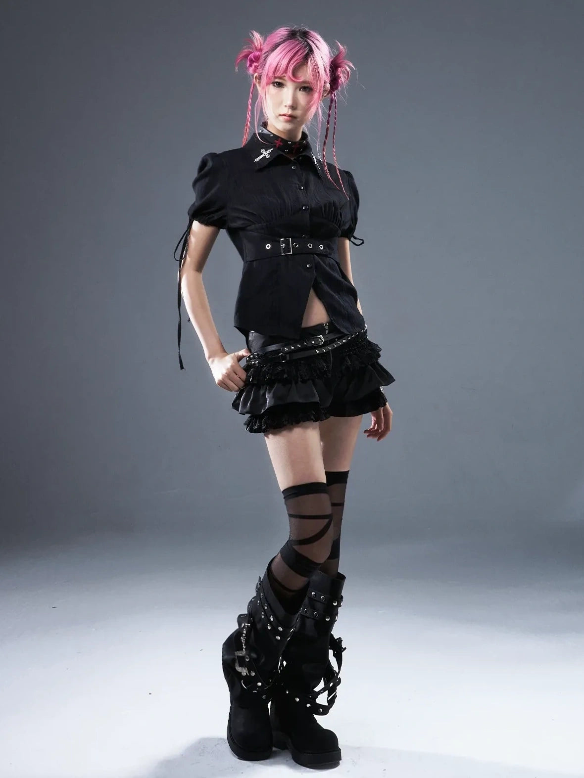 Punk Lace Ballet Flounce Low Waist Bloom Shorts