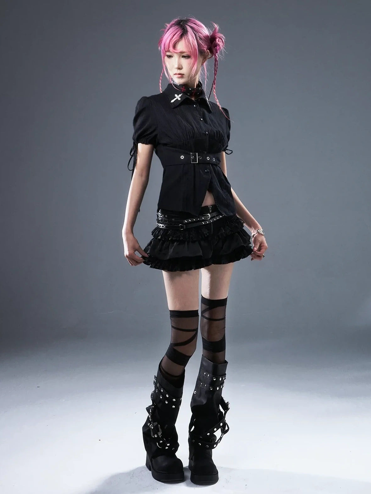 Punk Lace Ballet Flounce Low Waist Bloom Shorts