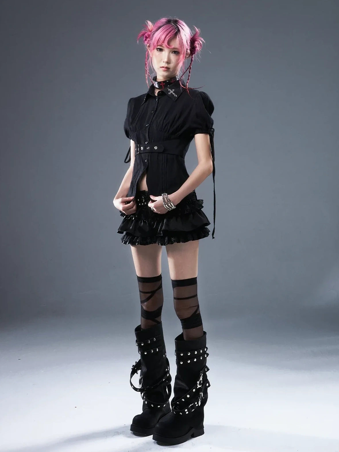 Punk Lace Ballet Flounce Low Waist Bloom Shorts