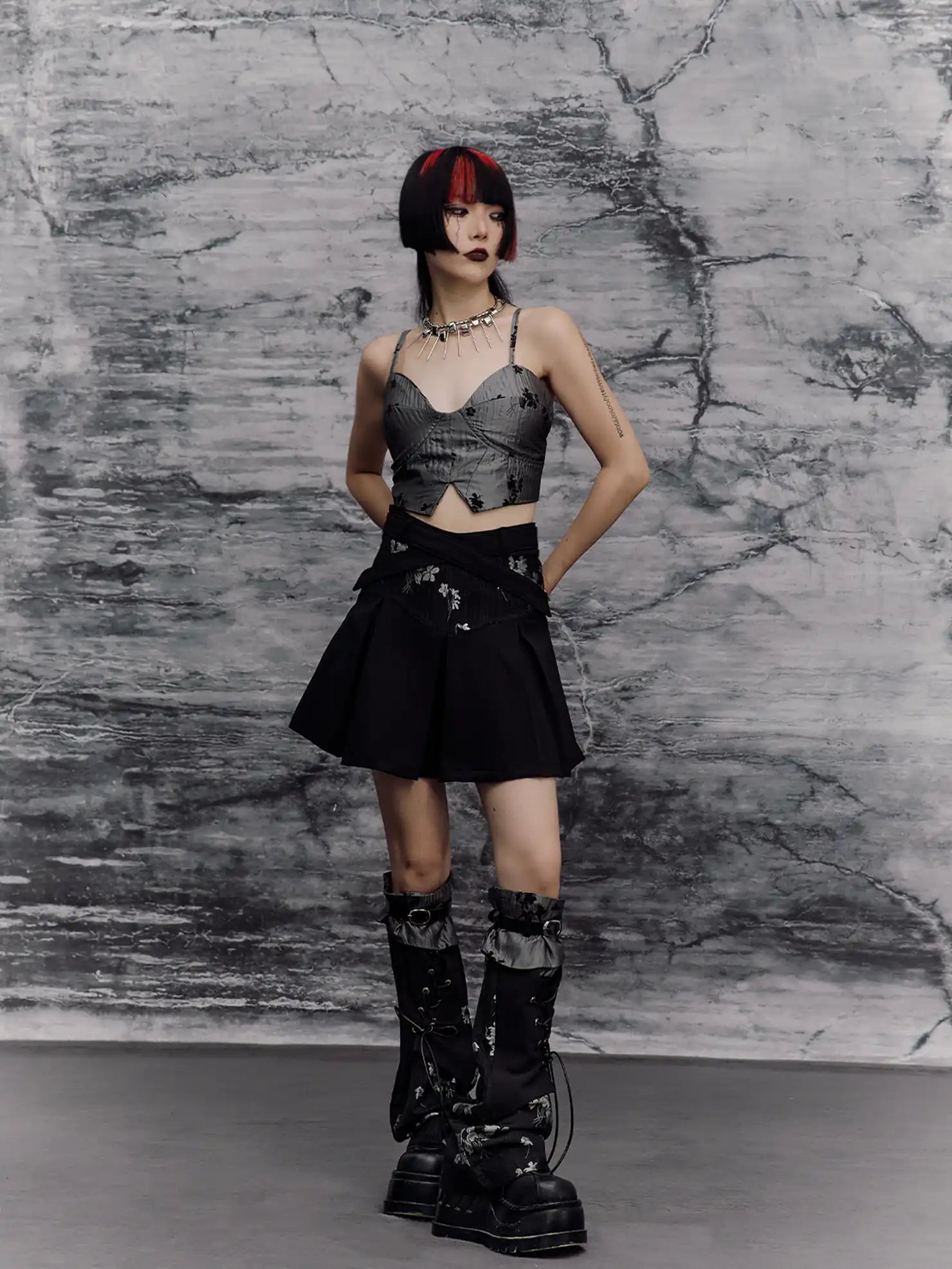 Frustration Garden Punk Revival A Line Skirt Set