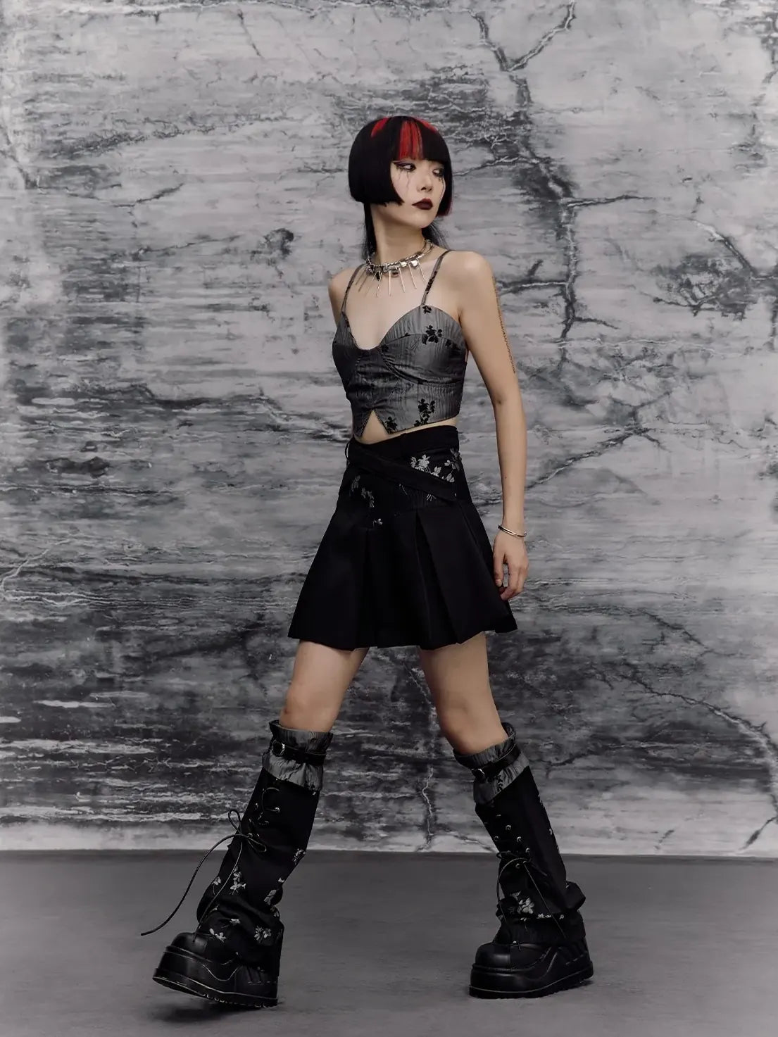 Frustration Garden Punk Revival A Line Skirt Set