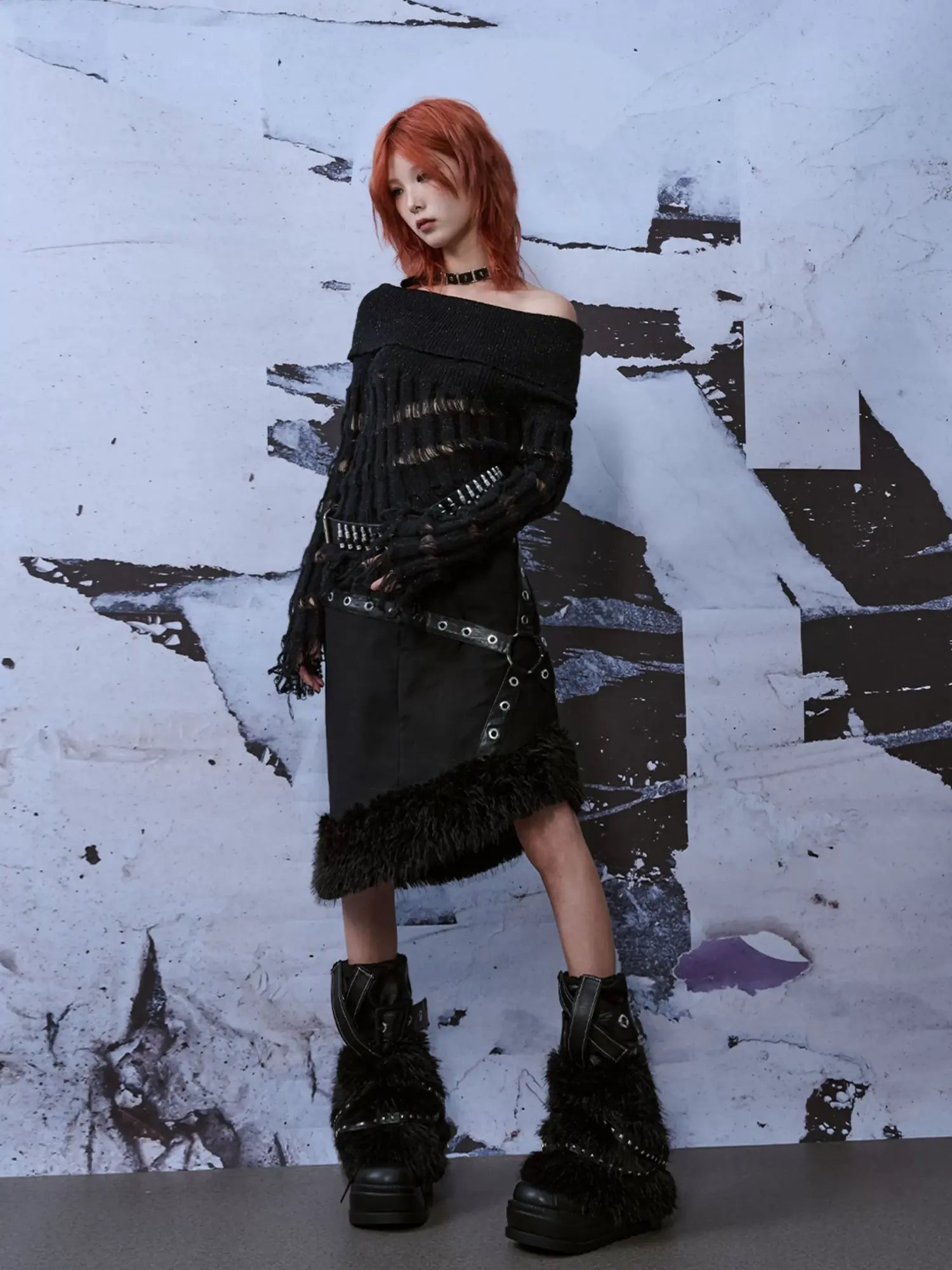 Frustration Garden Punk Rock Knitted Leg Warmers