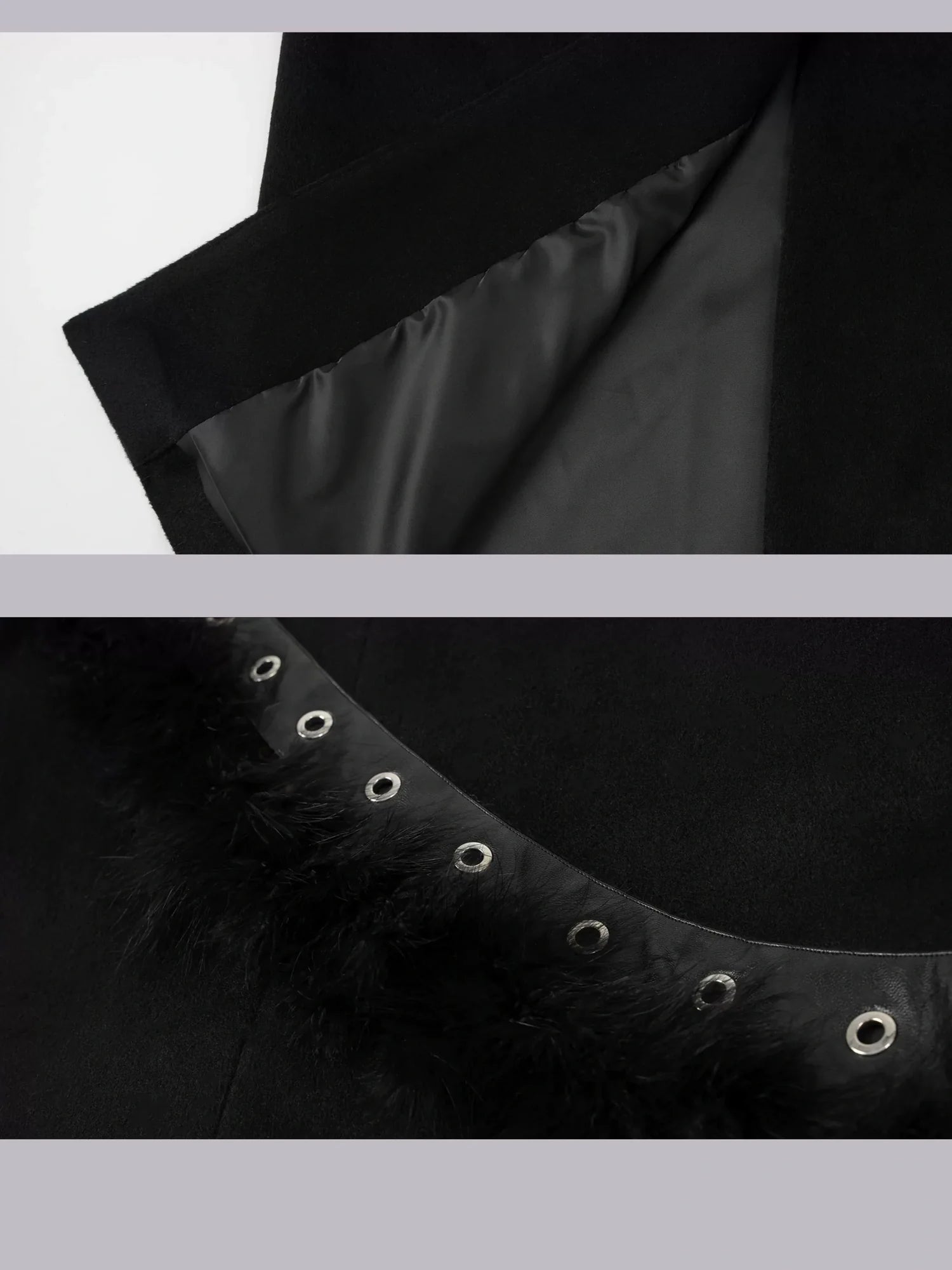 Frustration Garden Punk Rock Wool Coat Distressed Print