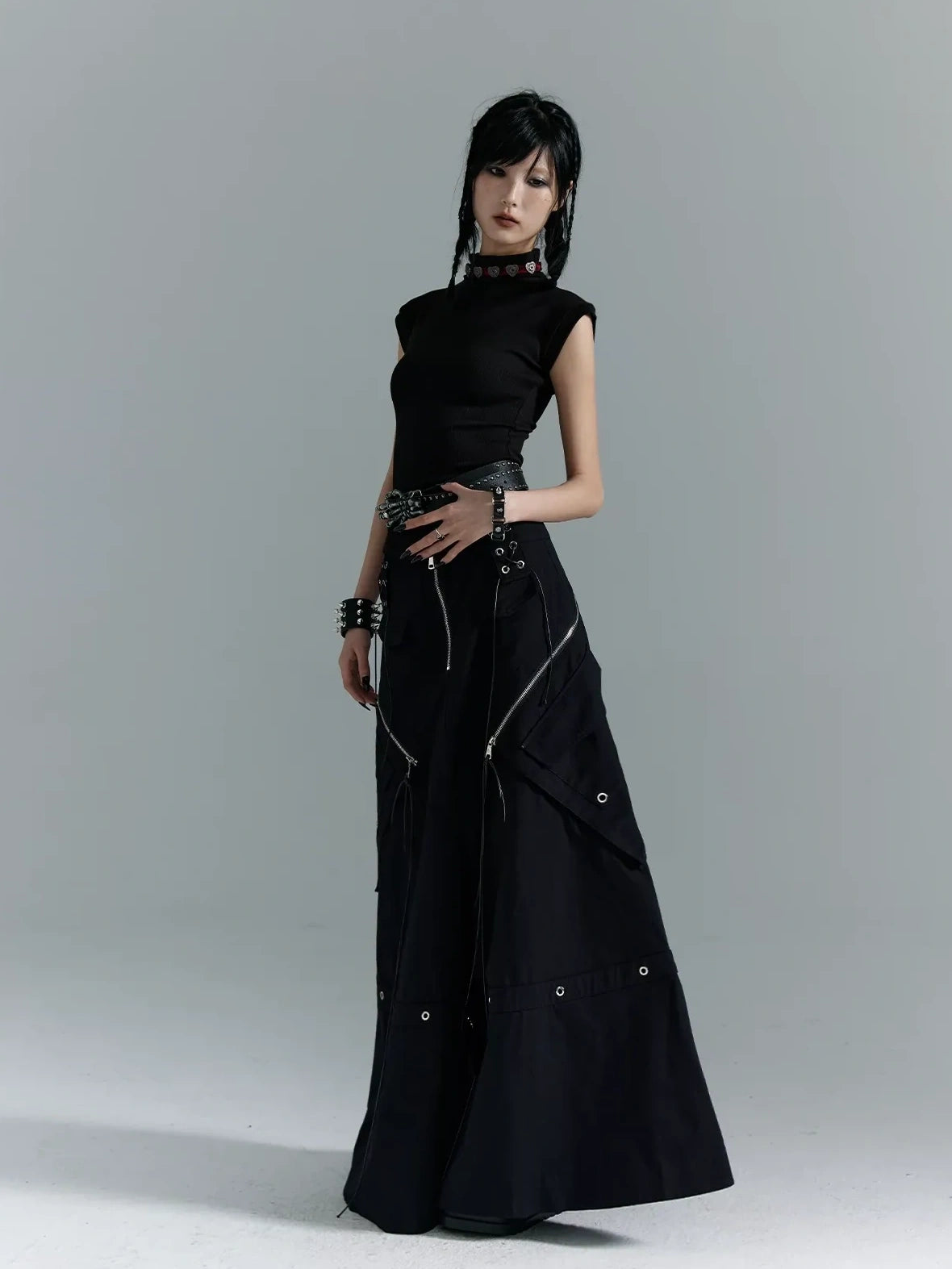 Frustration Garden Punk Soul Elastic Waist Slim Vest