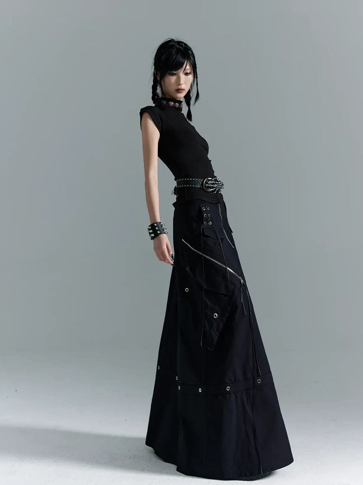 Frustration Garden Punk Soul Elastic Waist Slim Vest