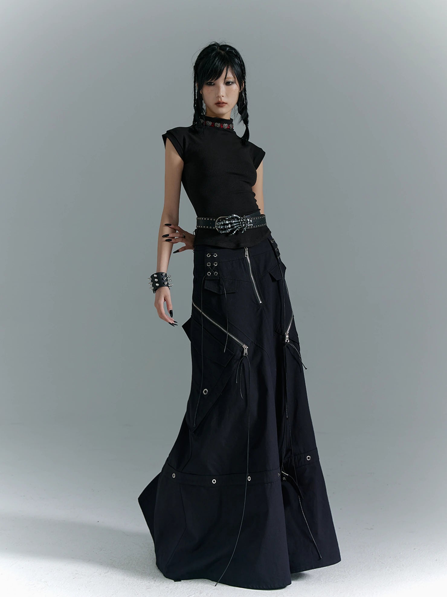 Frustration Garden Punk Soul Elastic Waist Slim Vest