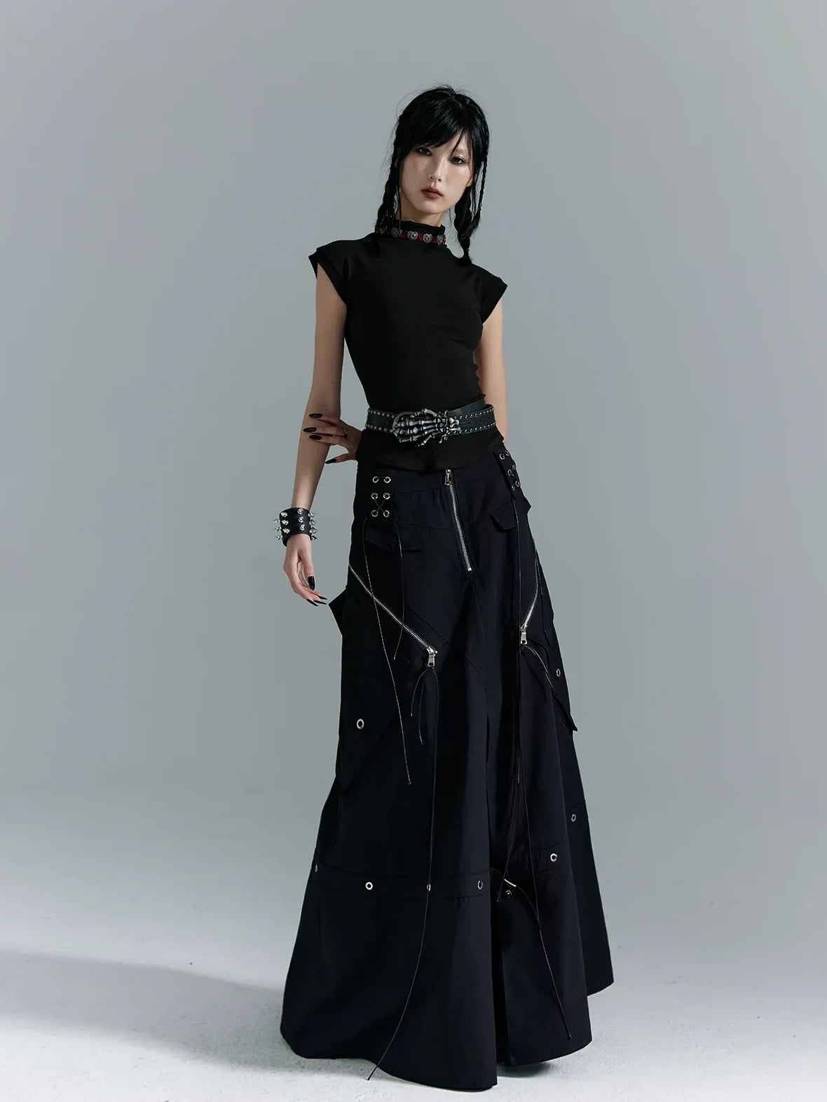 Frustration Garden Punk Soul Elastic Waist Slim Vest