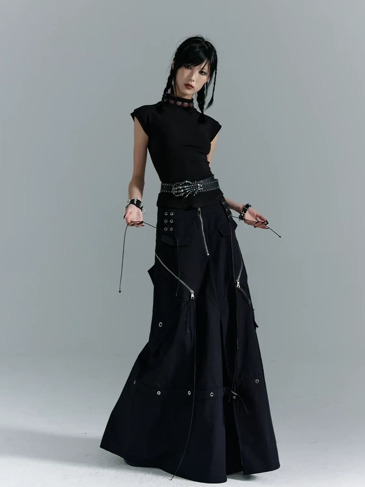 Frustration Garden Punk Soul Elastic Waist Slim Vest