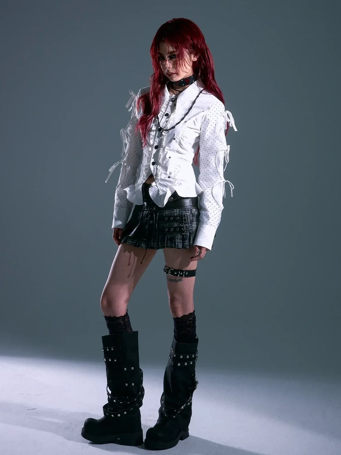 Vintage Punk Plaid Skirt