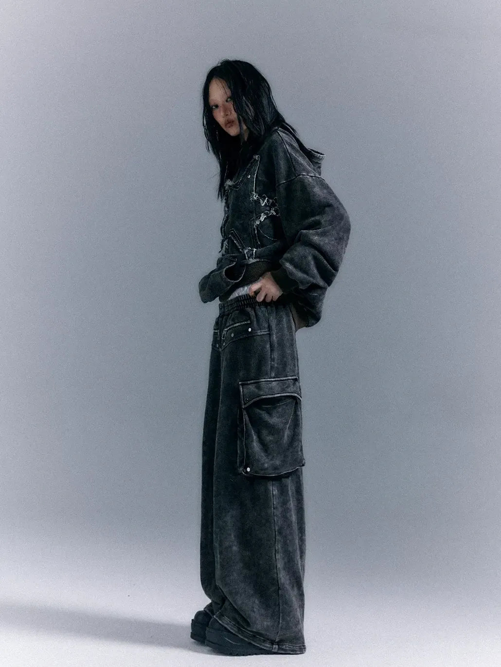 Vintage Punk Washed Star Hoodie