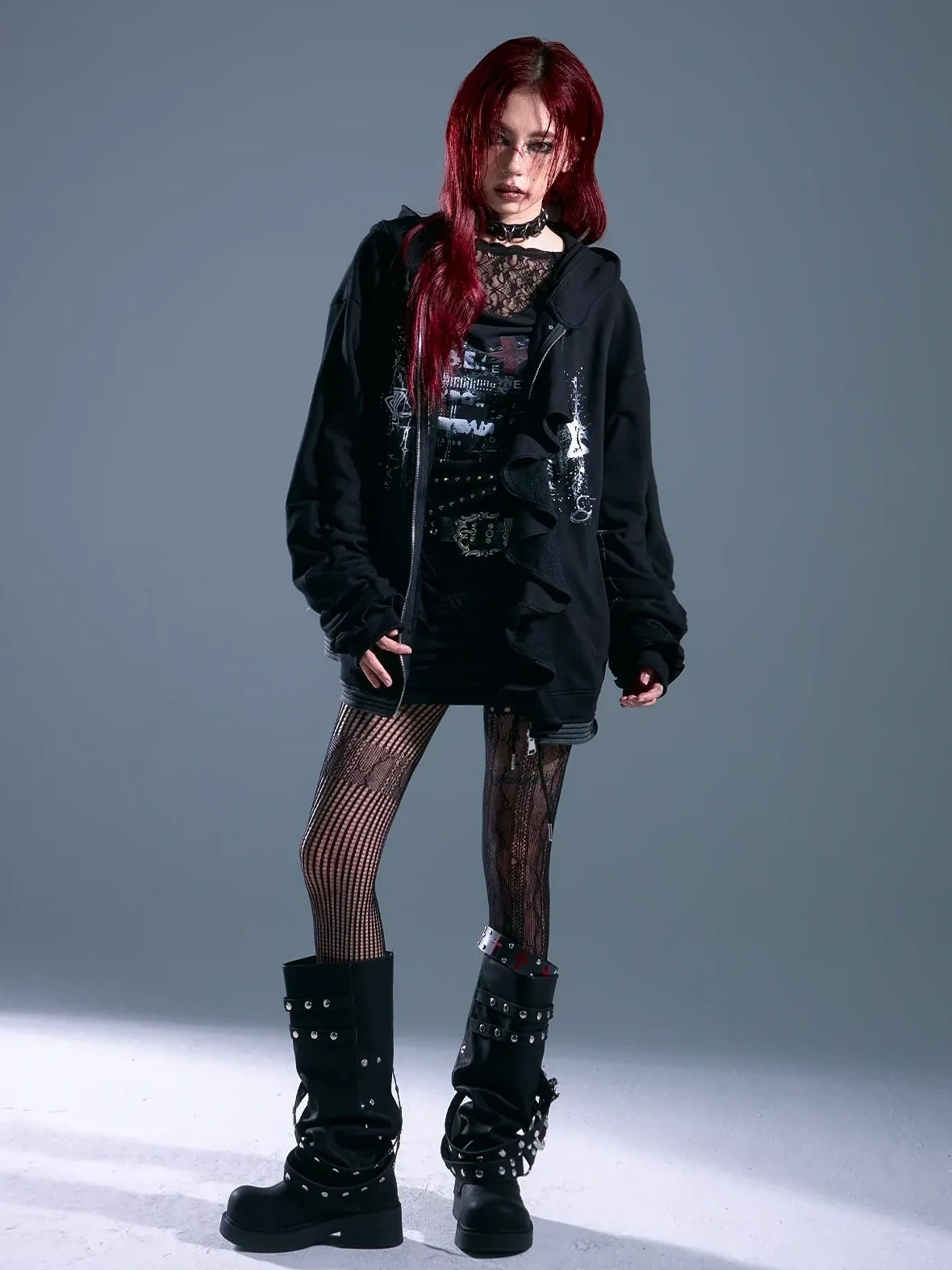 Whisper Of Rust Linen Punk Hoodie