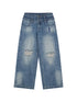 Double-Decker Distressed Jeans
