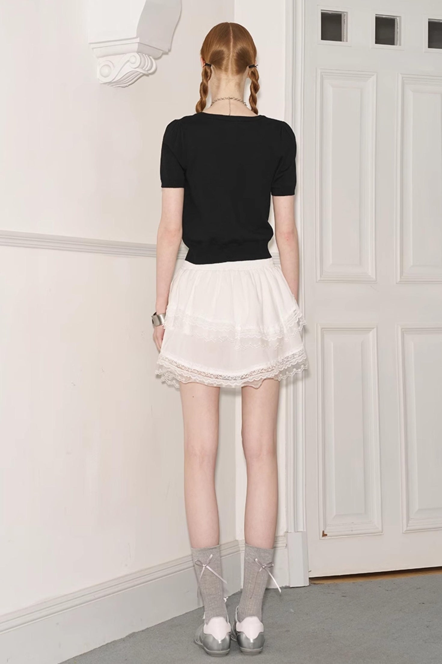 DIDDI MODA Fun Dotted Dog Knit Tee