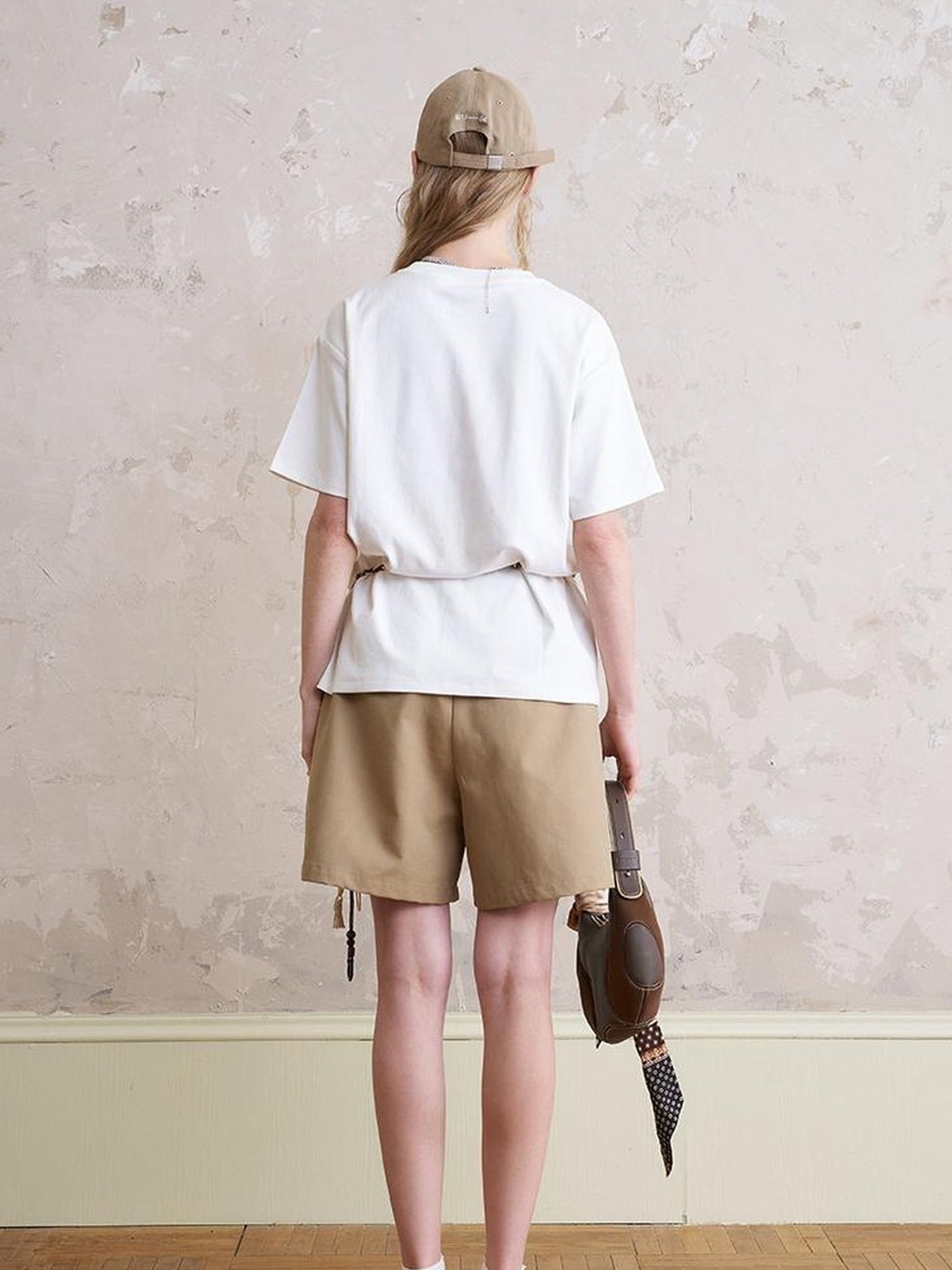 DIDDI MODA Funny Puppy Print Loose Cotton Tee Beaded Wide Leg Pants Set