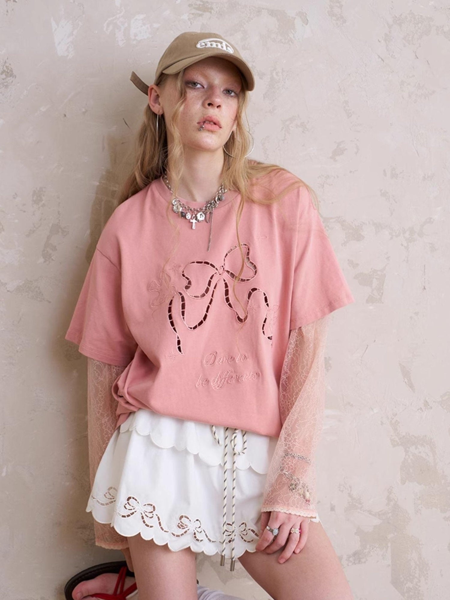 DIDDI MODA Funny Puppy Print Loose T Shirt With Layered Pants Set